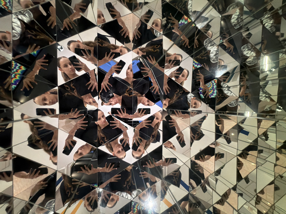Sofia tourists explore mirror mazes and optical illusions downtown