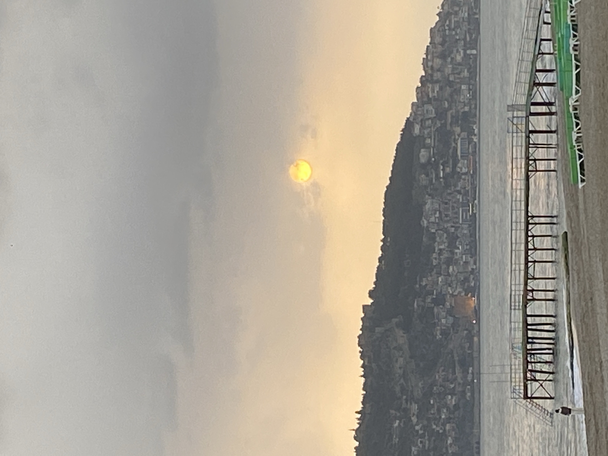 Overcast dusk settles over Alanya coastline in Turkey