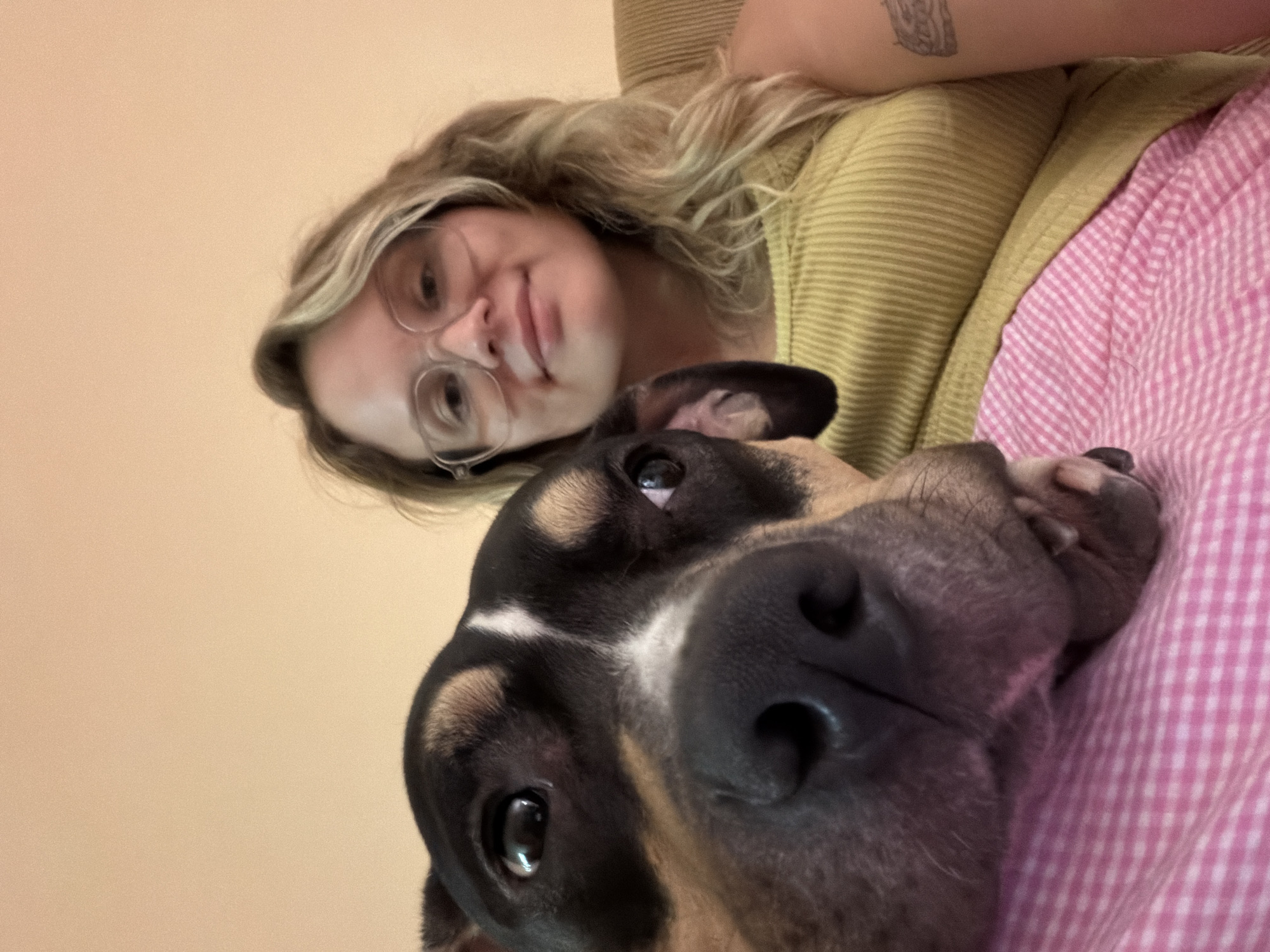 Dog takes over the frame in a Tel Aviv selfie