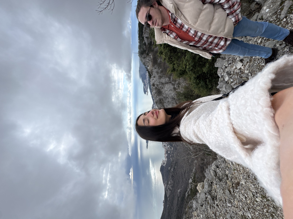 Couple explores historic Fort Kosmač ruins in Montenegro