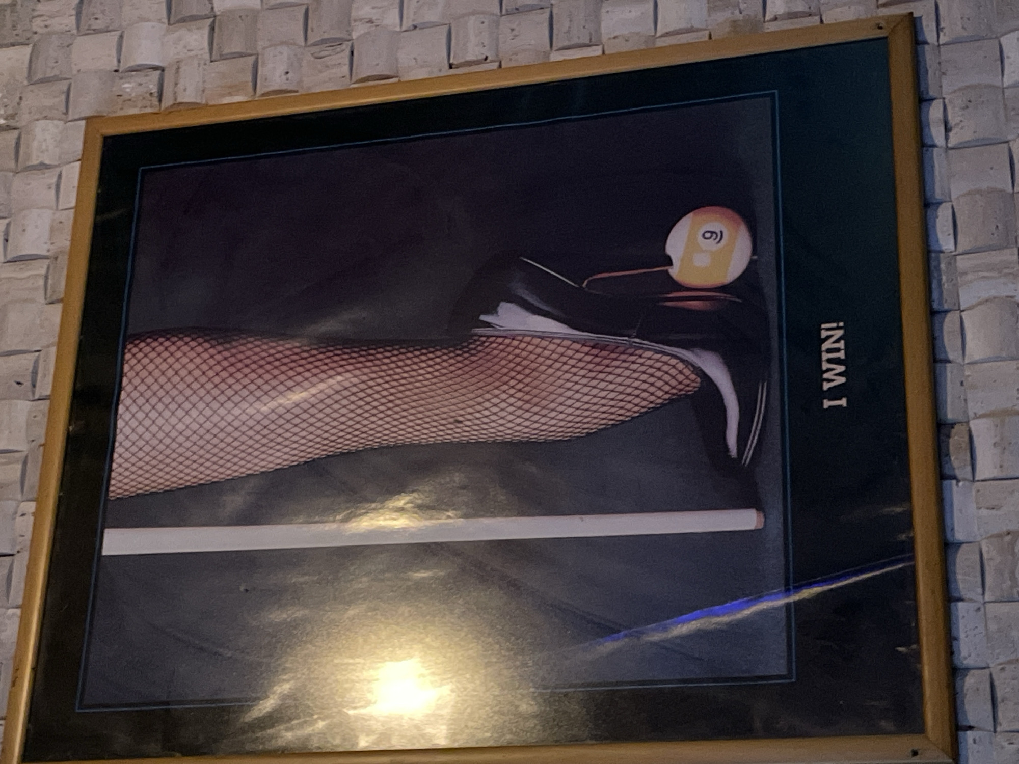 Pool hall poster spotted on wall in Burgas