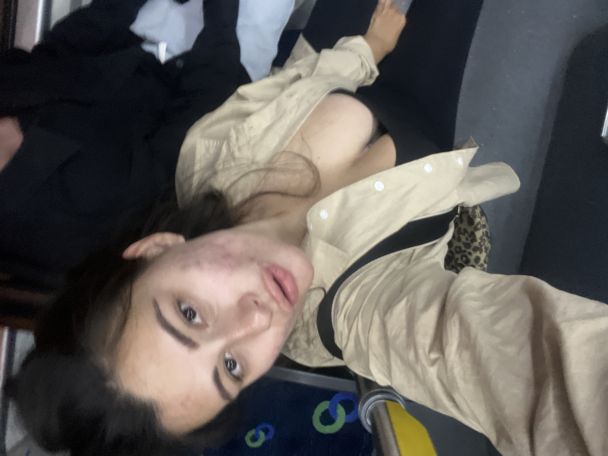 Woman takes selfie at northern Israel gas station