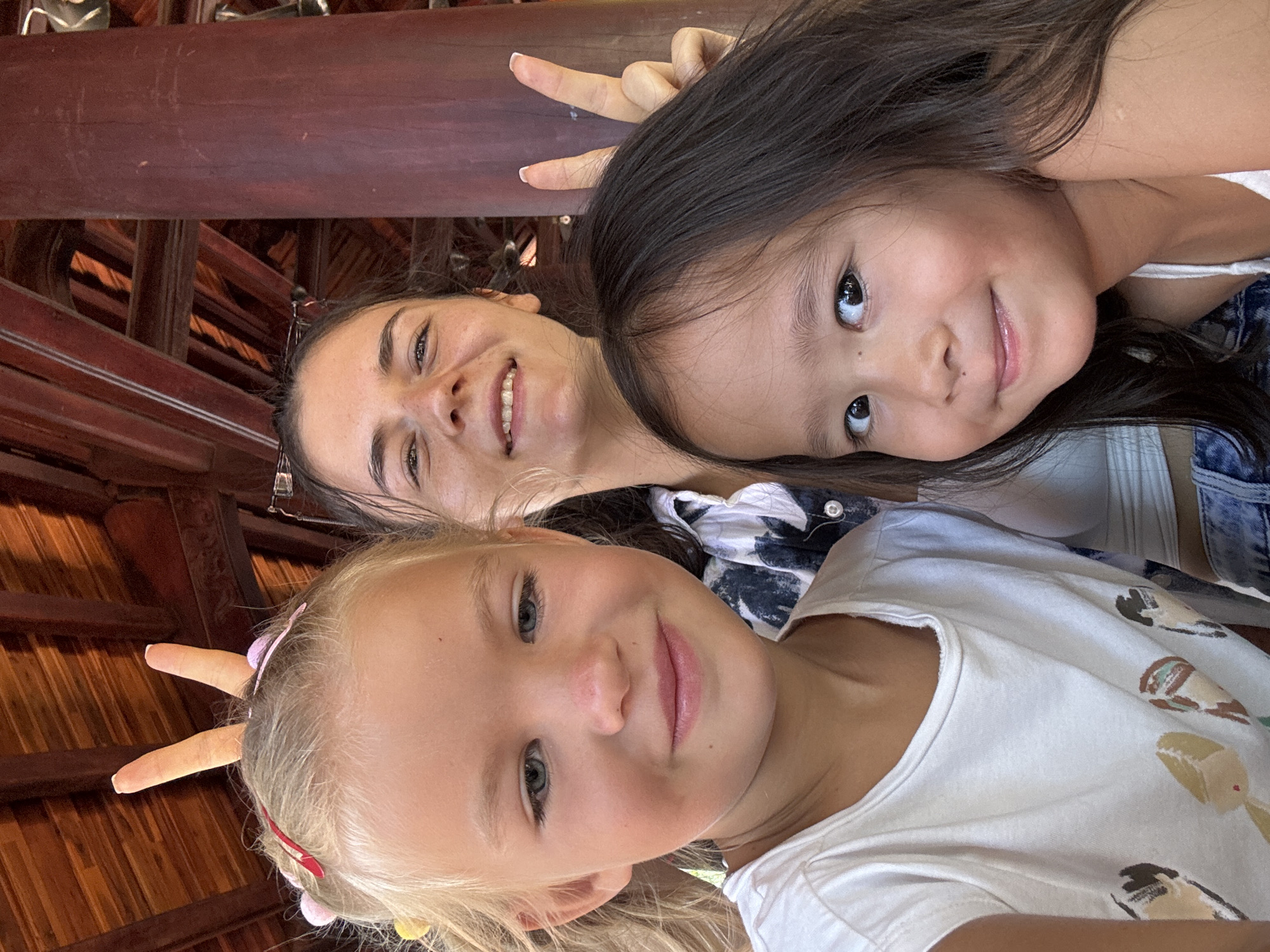 Family Takes Playful Selfies During Late Night Indoor Session