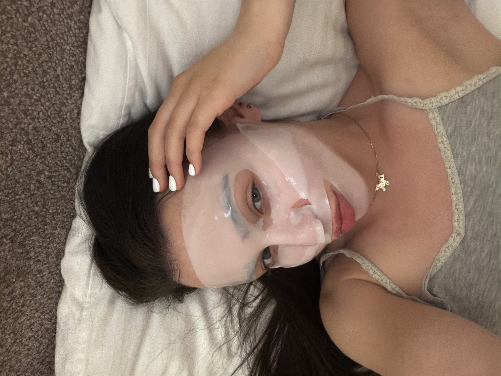 Woman receives facial treatment in Sandanski, Bulgaria