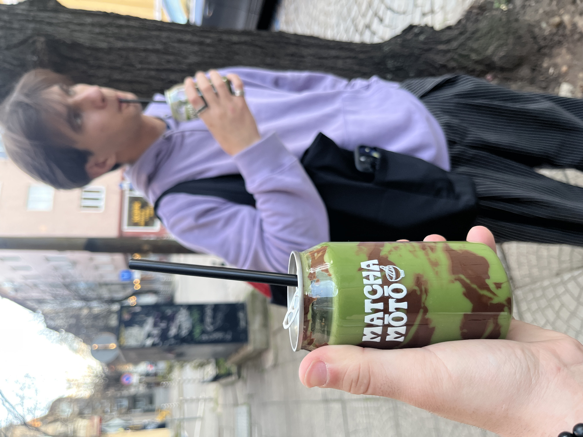 Person spotted with Matcha Moto drink in Sofia