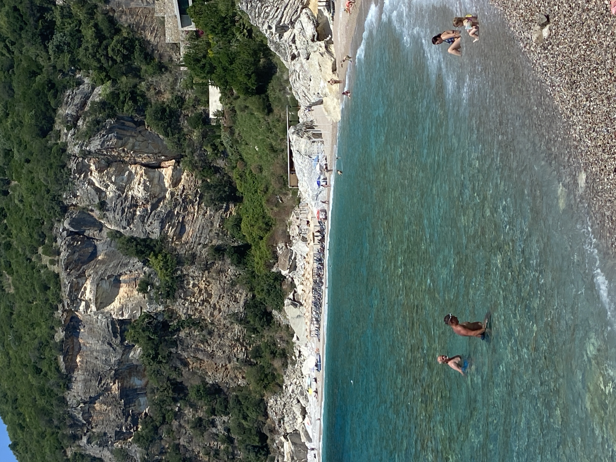 Summer beach scenes captured along Montenegro's Adriatic coast