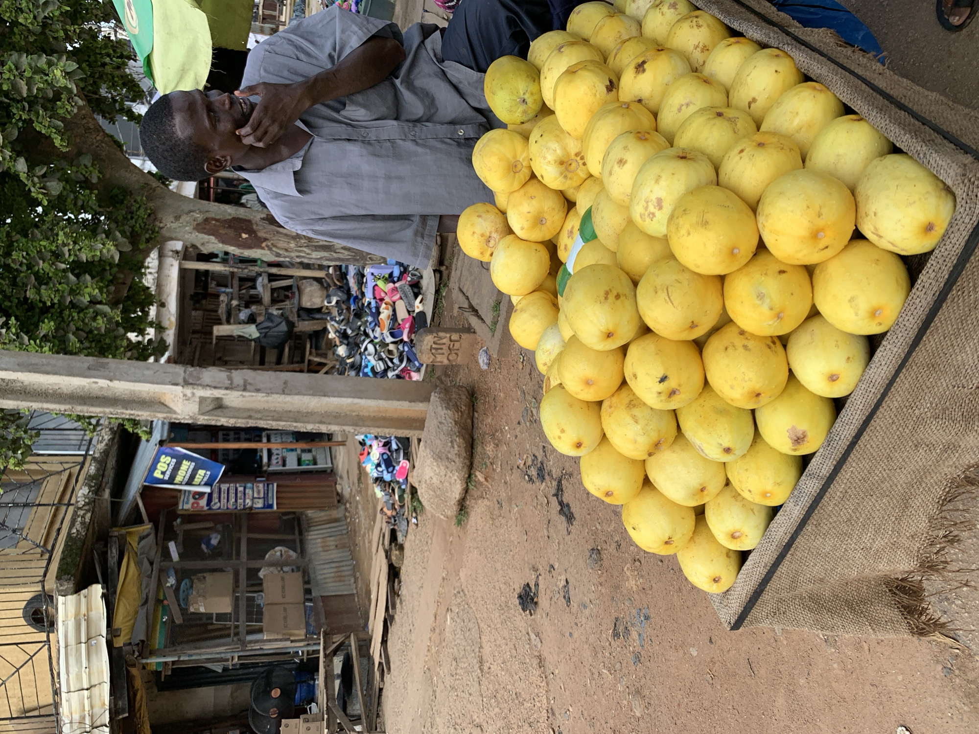 Midday street commerce and vendors in Jos, Nigeria