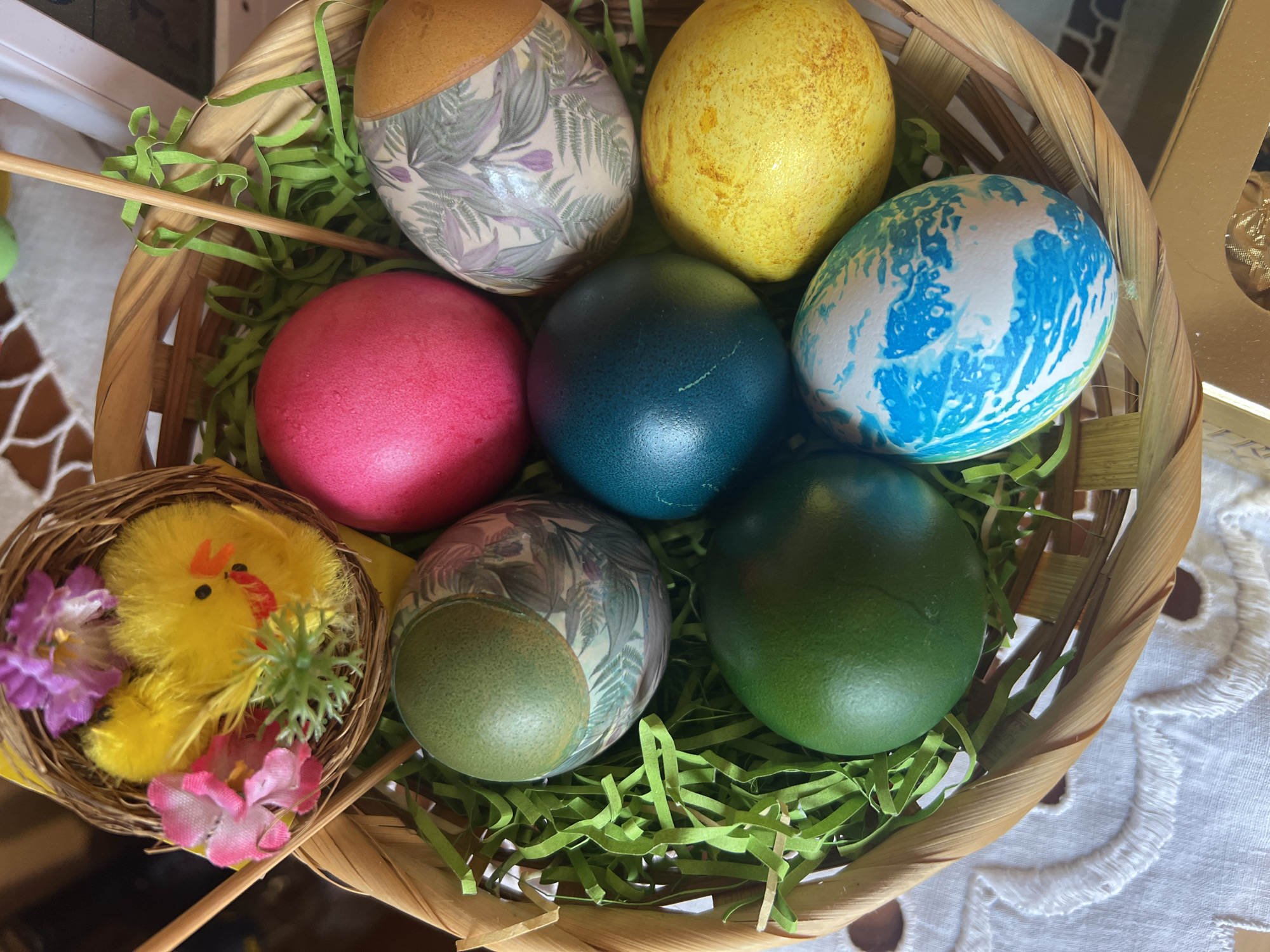 Easter craft display documented in Yambol, Bulgaria