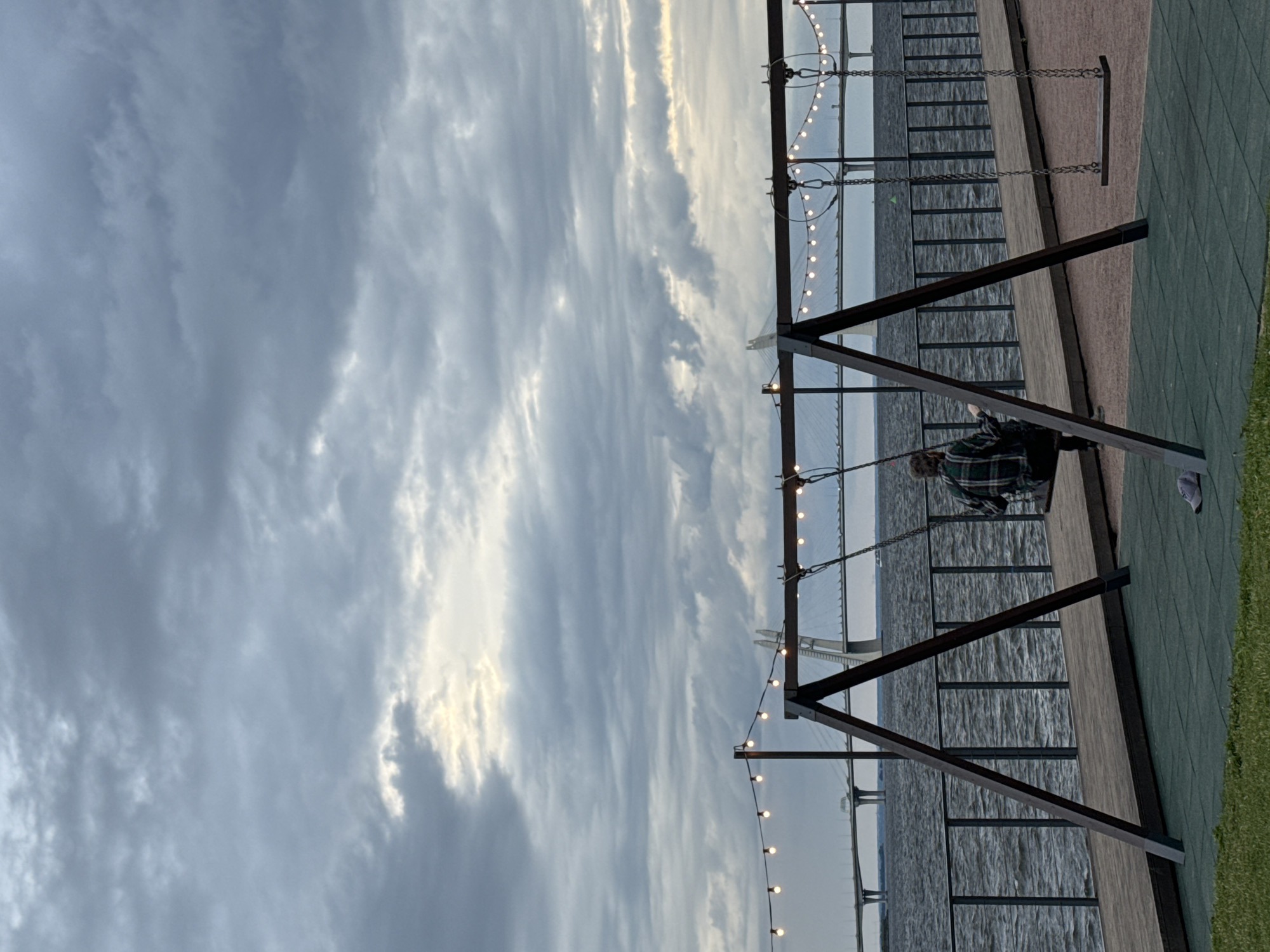 Hanging out at a lit-up industrial waterfront space in Saint Petersburg