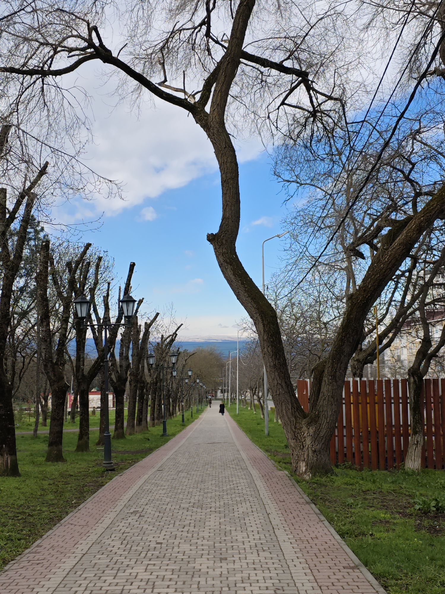 Morning park scenes documented across Pyatigorsk, Russia