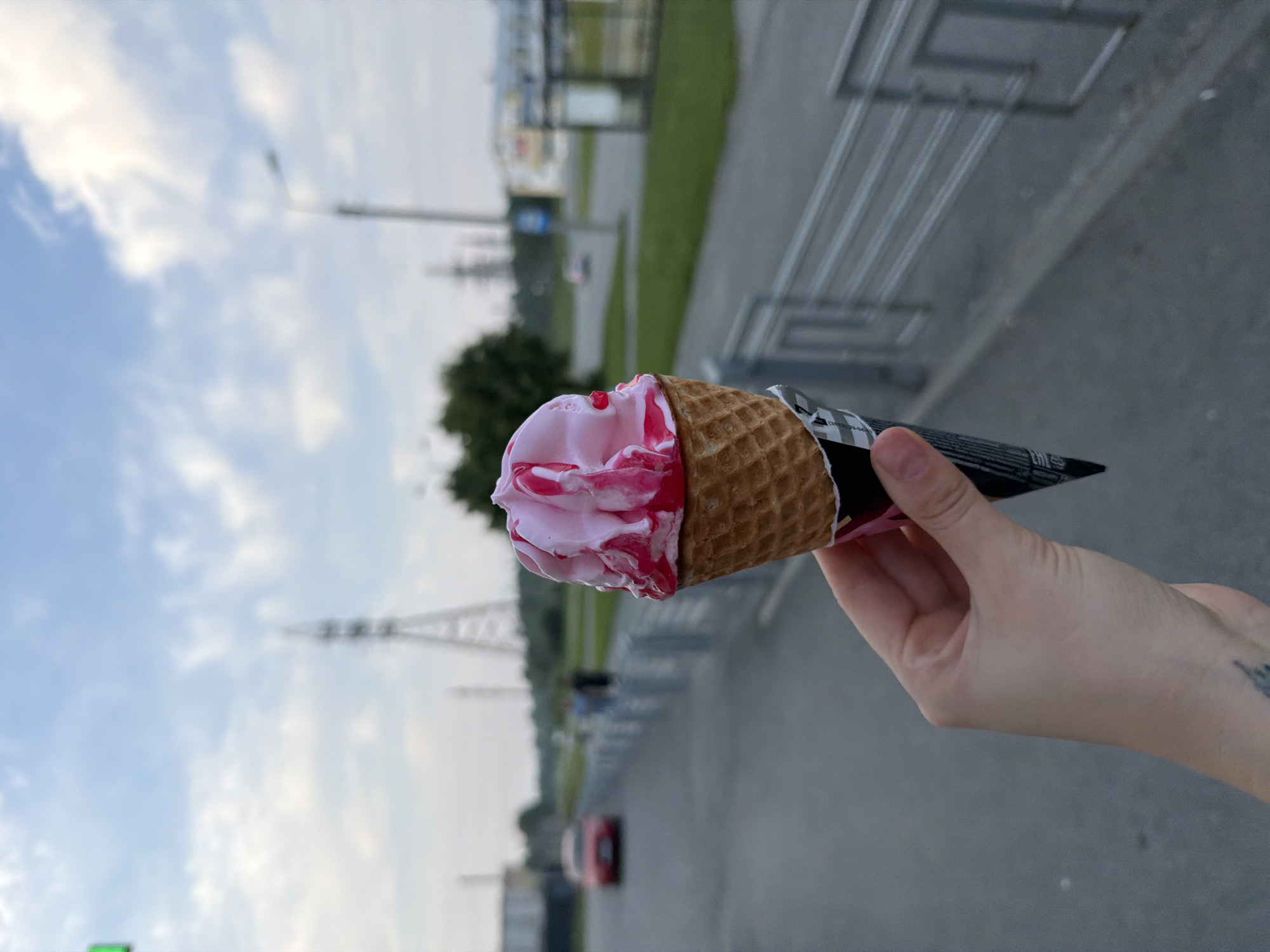 A relaxed summer afternoon of errands, flowers, and kids on wheels