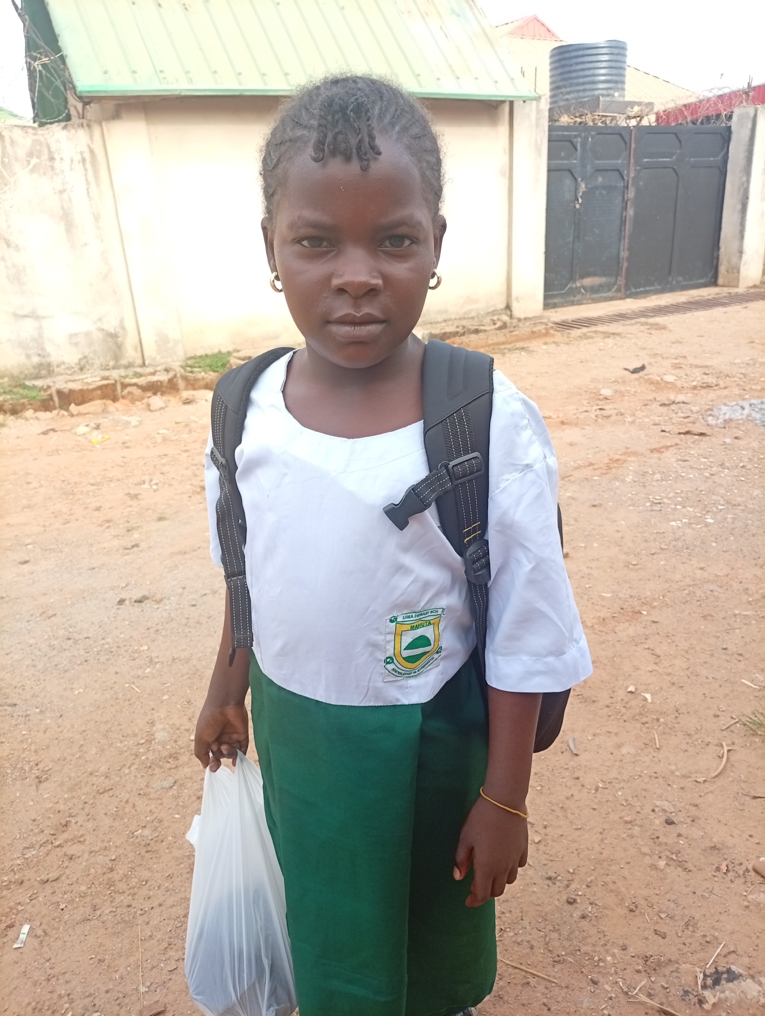 Student observed in school uniform in Rido, Nigeria