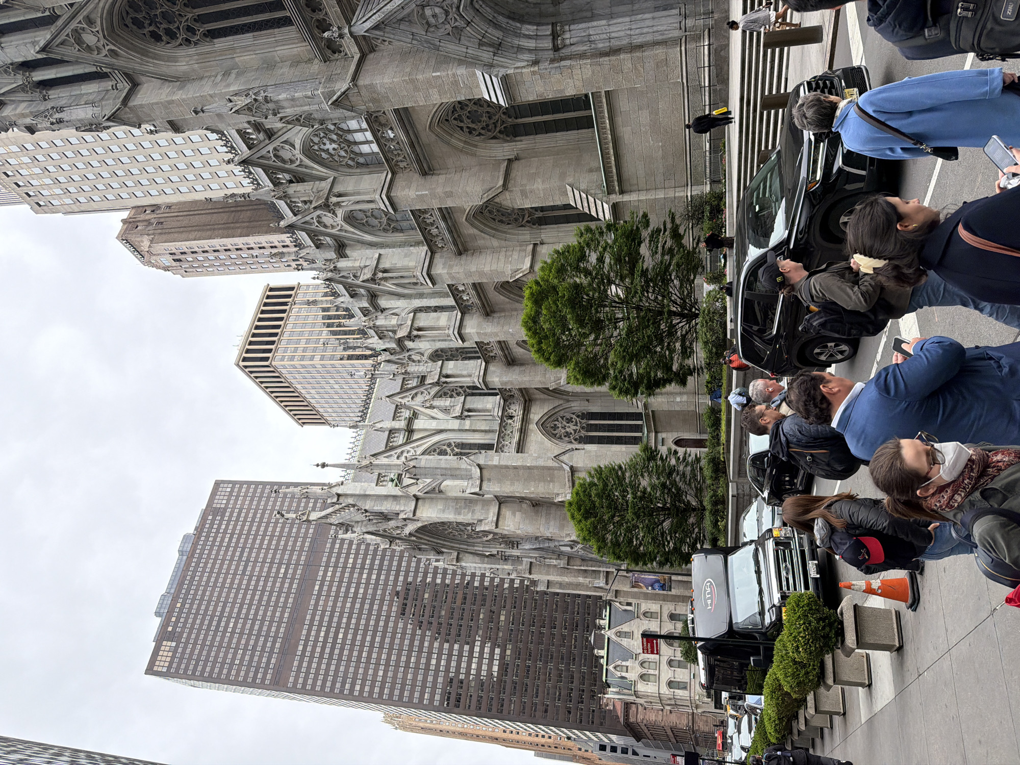 St. Patrick's Cathedral photographed amid NYC skyscrapers