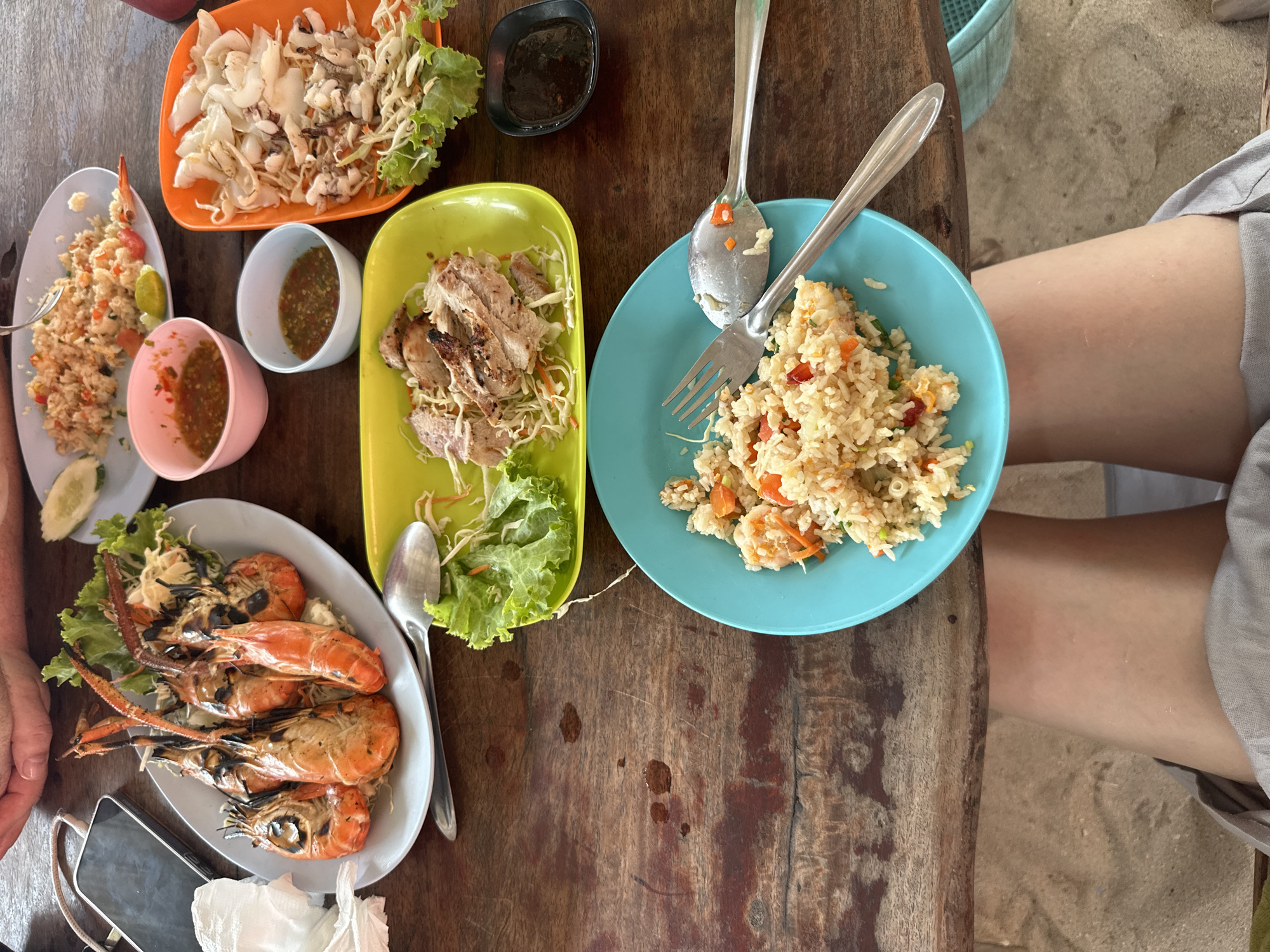 Morning Thai meal and street life documented in Pattaya