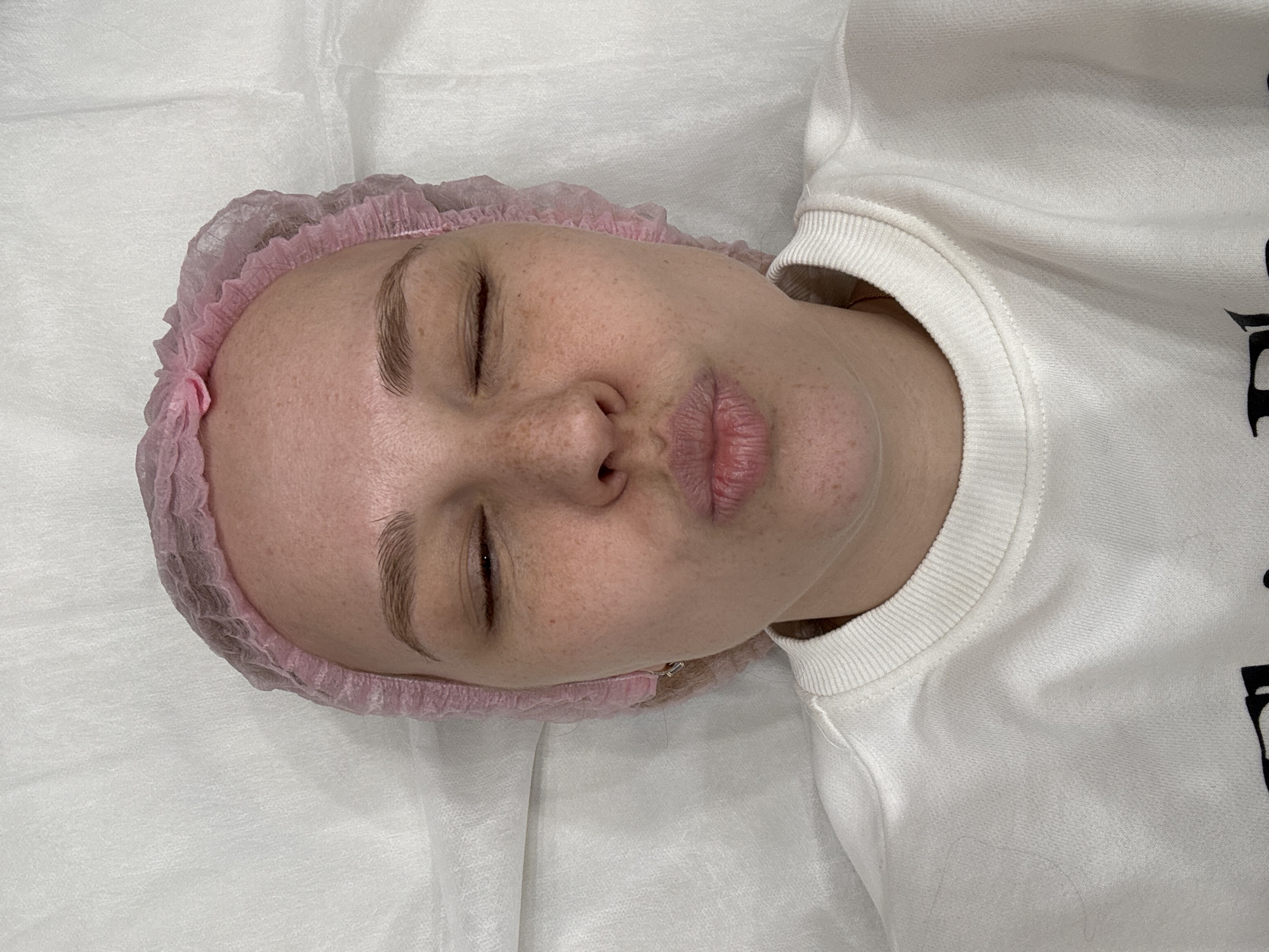Woman receives treatment at medical facility in Podosenikha