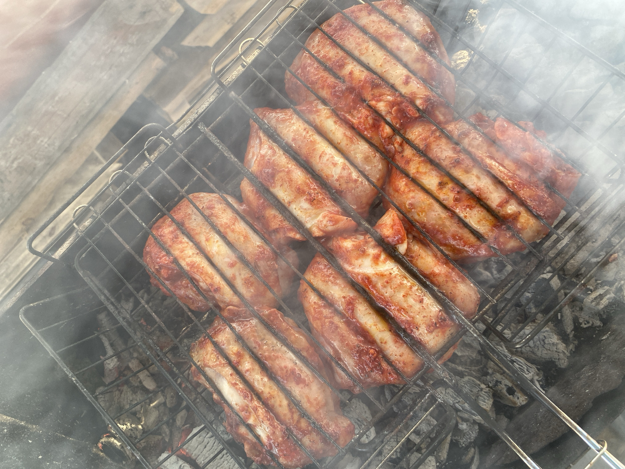 Outdoor barbecue gathering documented in Chaikovsky, Russia