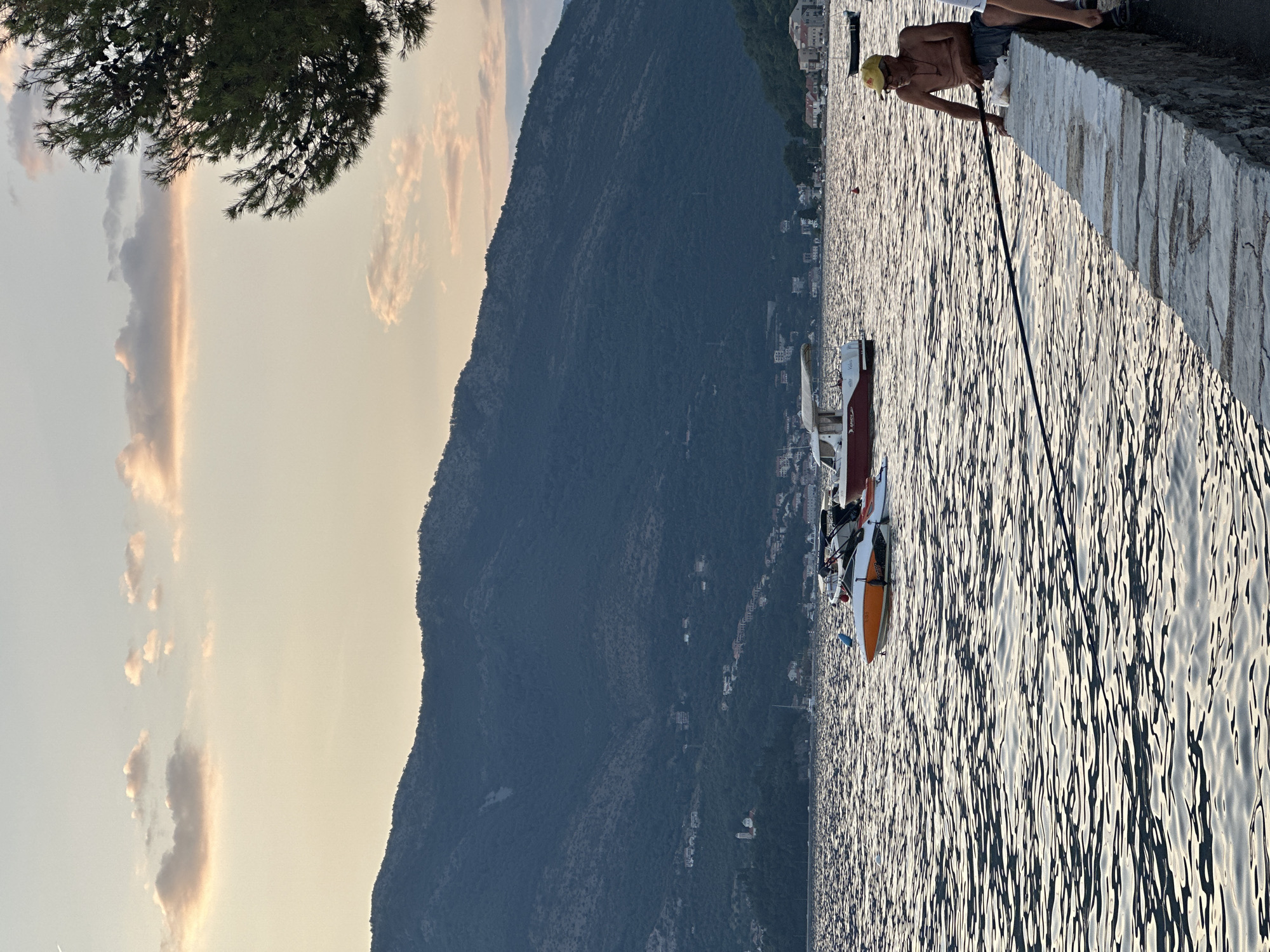 Sunset over the Bay of Kotor from Donja Lastva