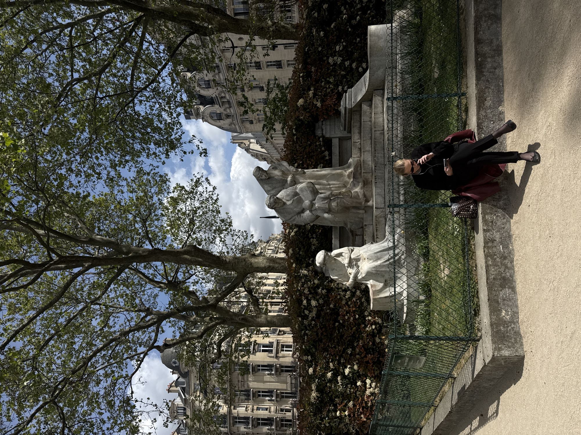 Parisians enjoy sunny spring day in city parks