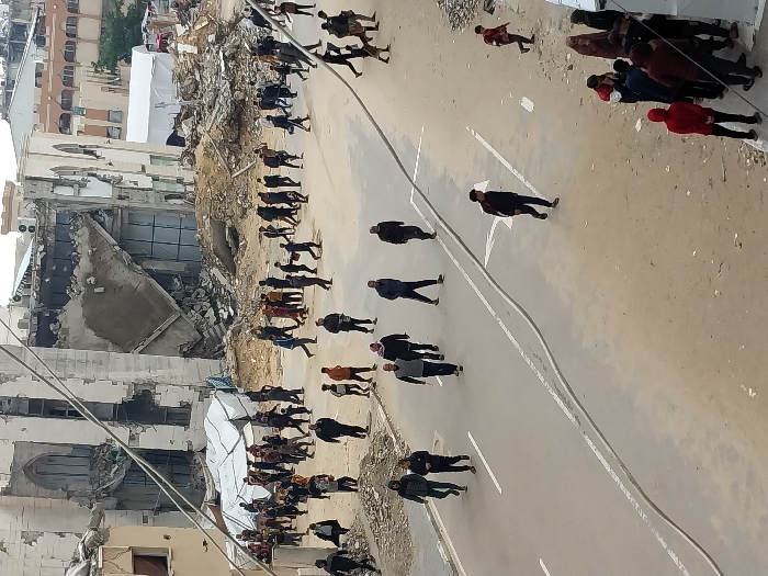 Urban destruction documented in Khan Yunis street scene