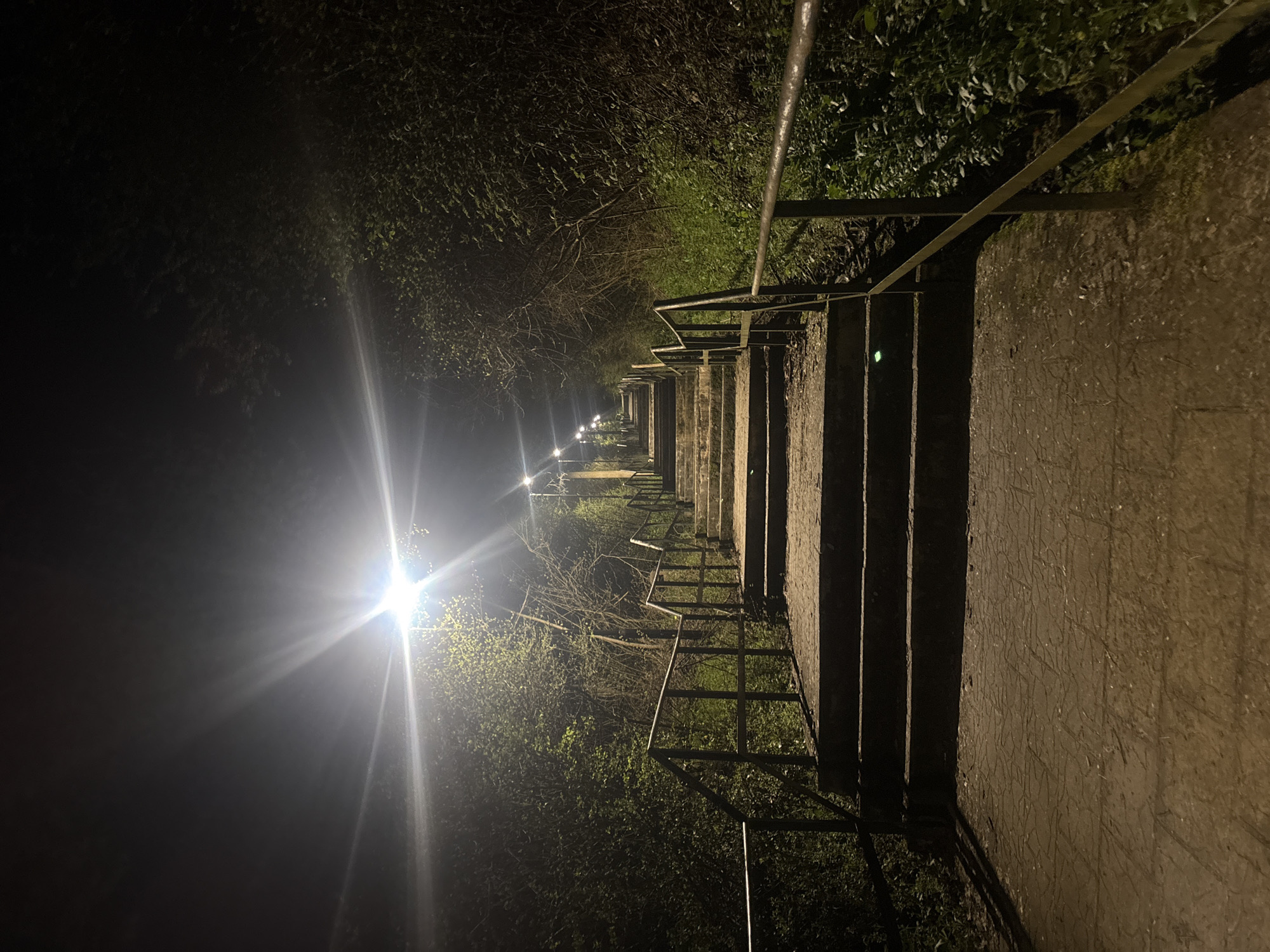 Evening pedestrian walkways documented in Gorna Oryahovitsa, Bulgaria