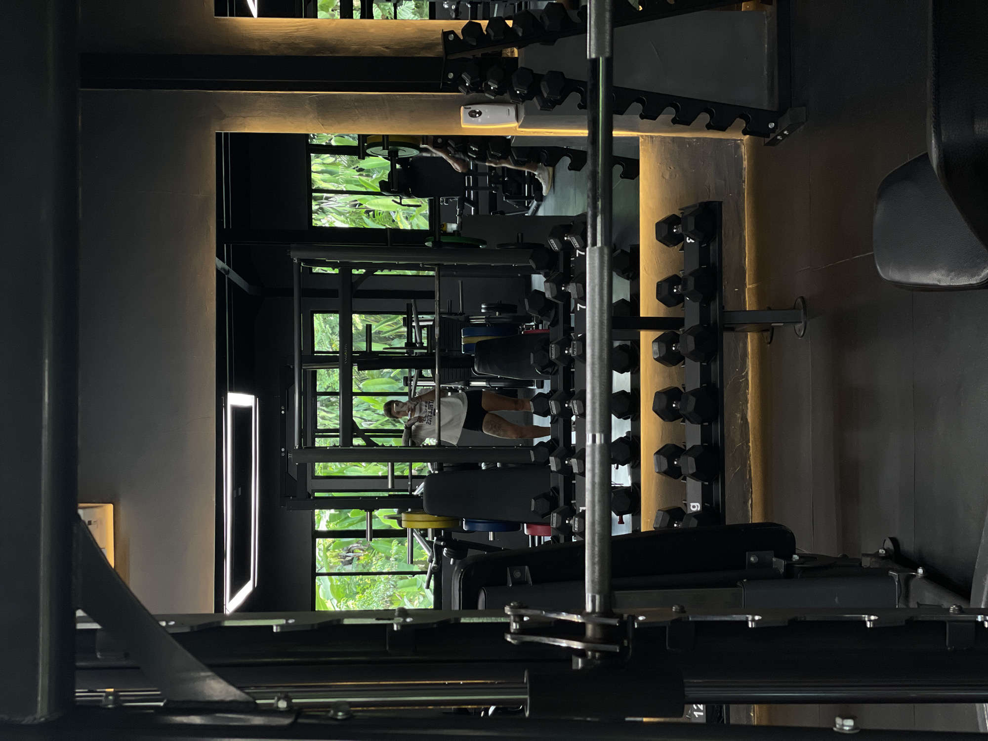 Lifting session at a sleek gym in Mengwi, Bali