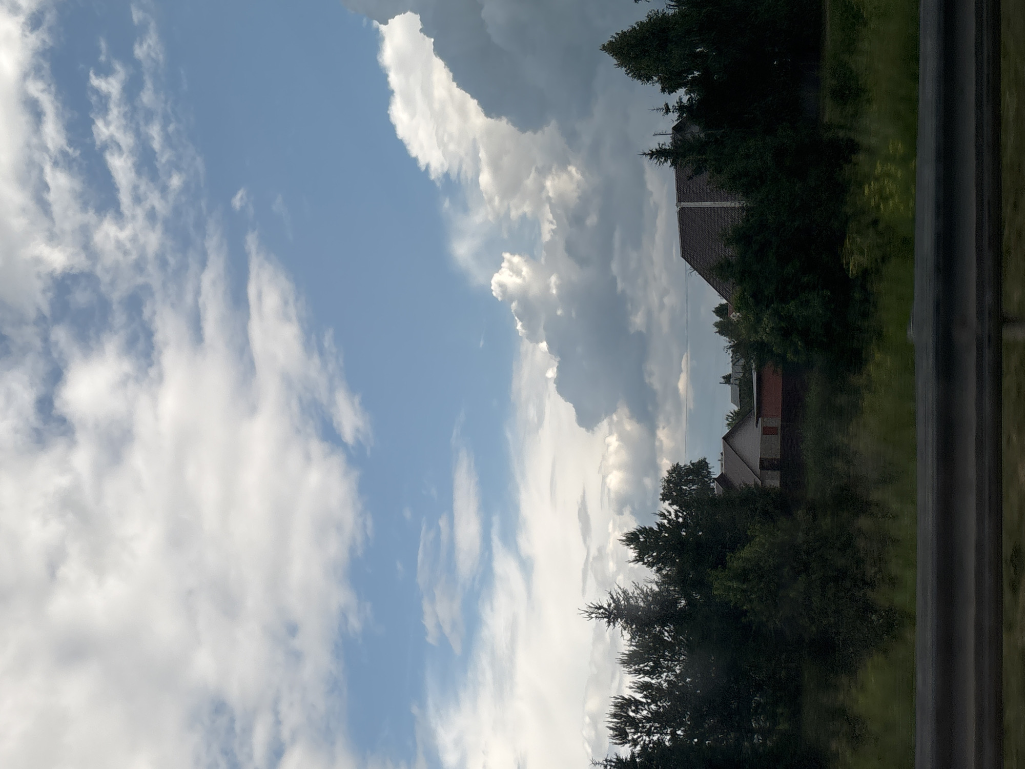 Dramatic clouds observed over Garevaya, Russia residential and rural areas
