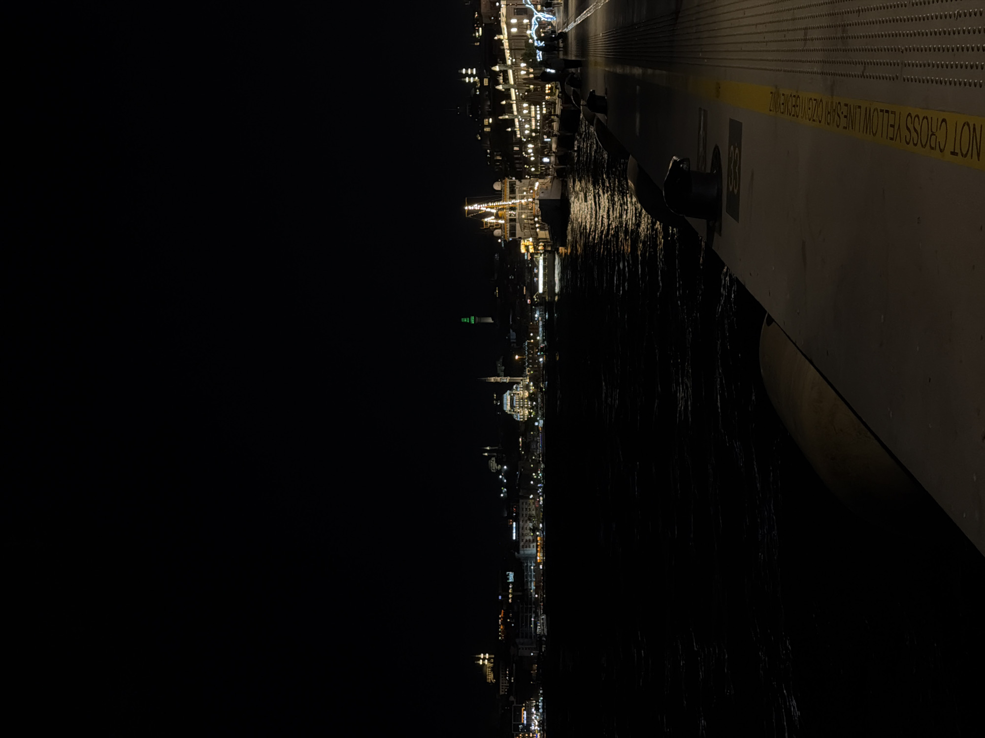 Nighttime scenes documented across illuminated Beyoğlu landmarks and waterfront
