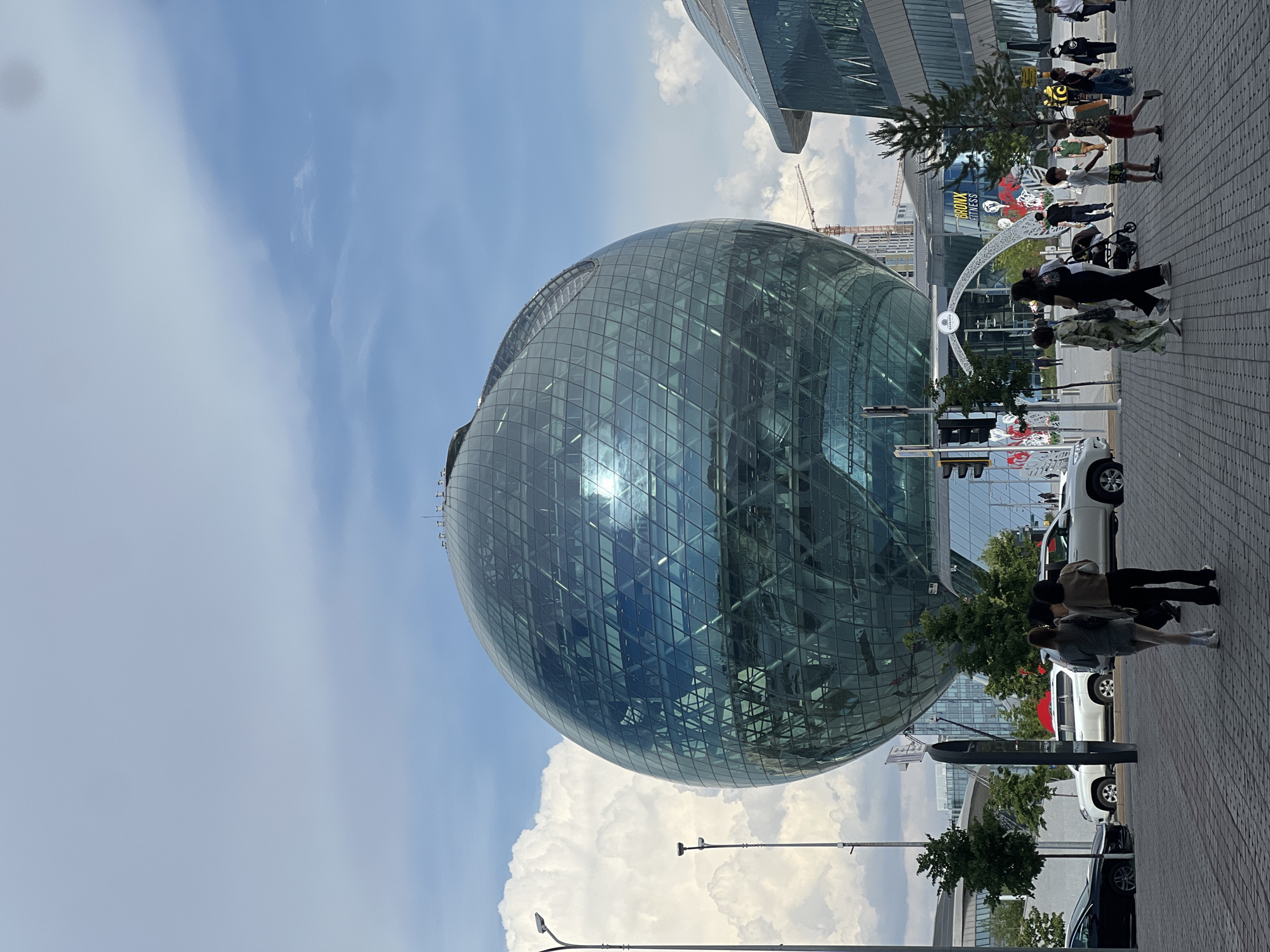 Witnesses document Nur Alem sphere in Astana, Kazakhstan