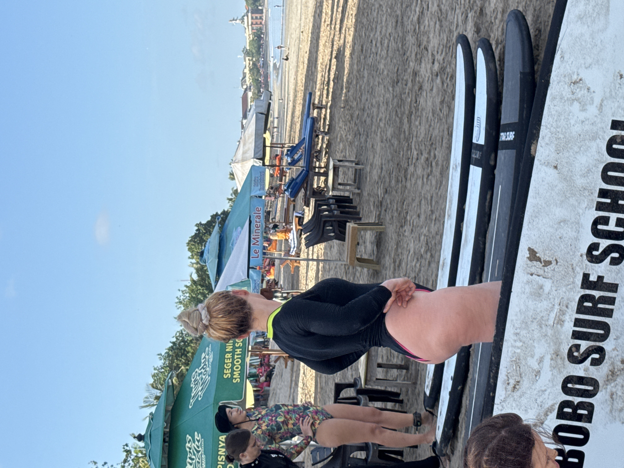 Late-night surf lessons conducted at Kuta Beach, Bali