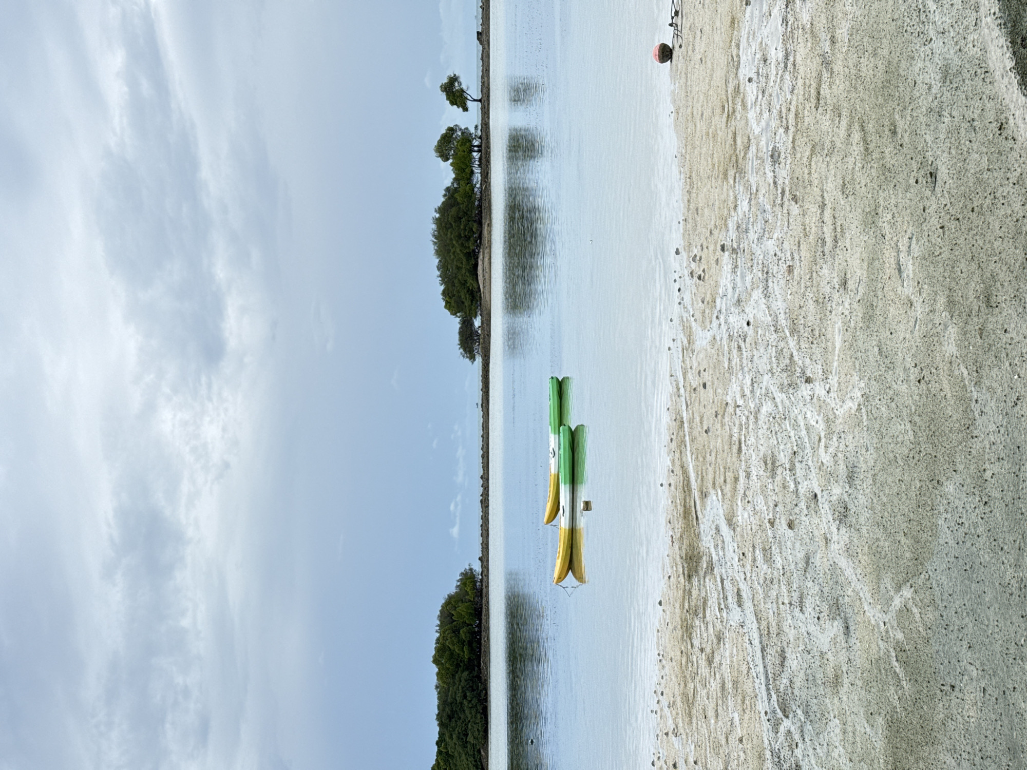 Overcast morning on Ko Samui's beach and resort strip