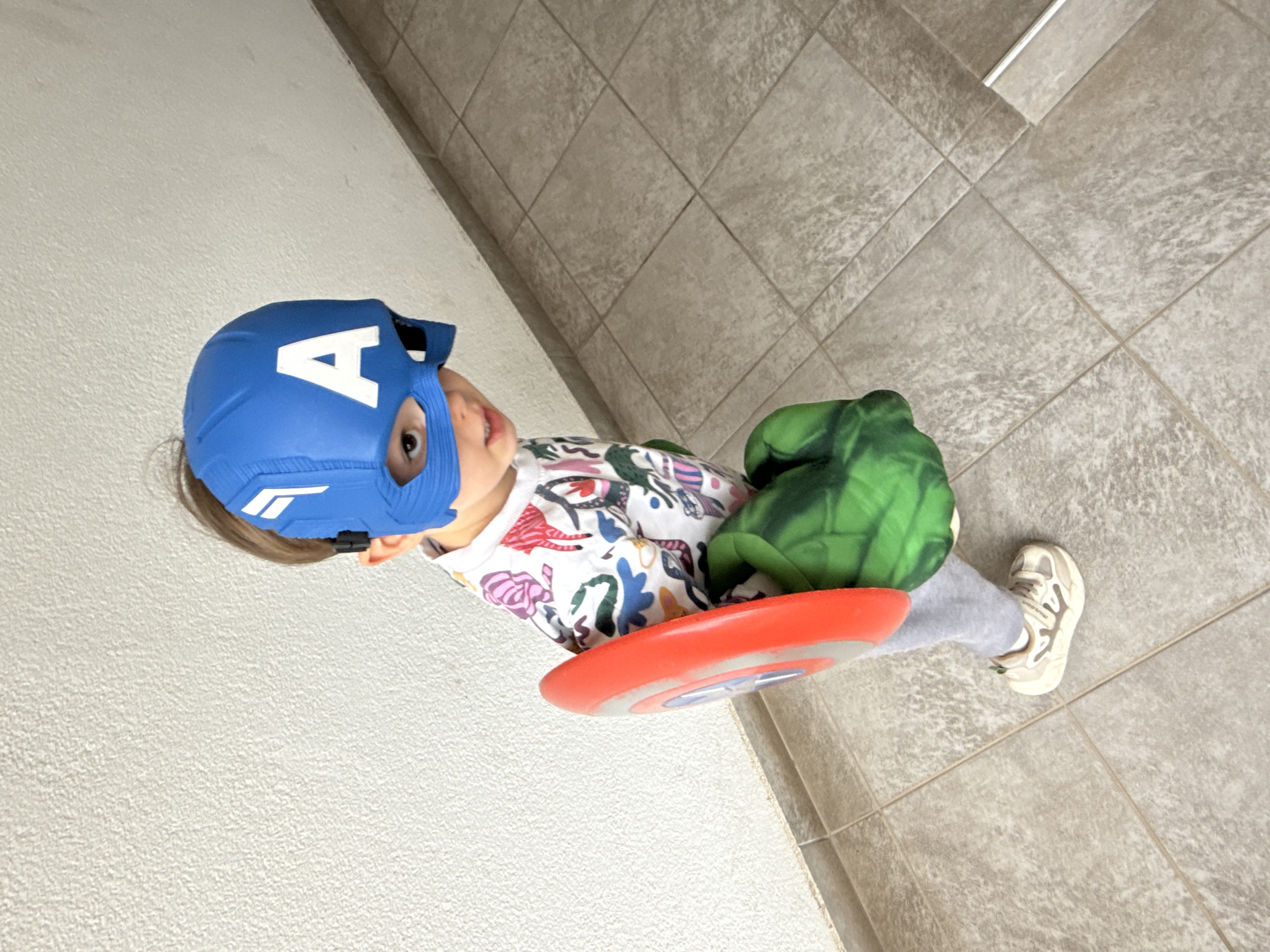 Child in superhero costume spotted in Zelenika, Montenegro
