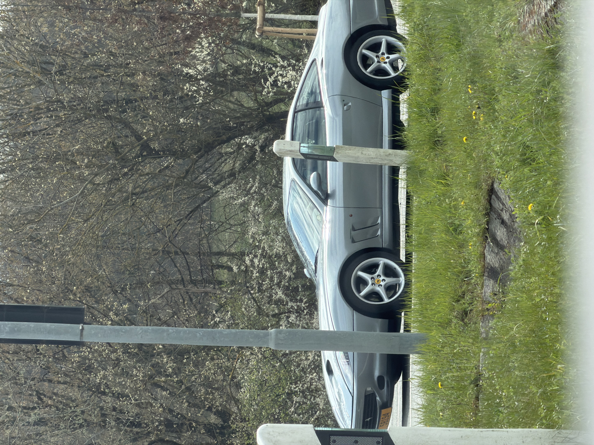 Silver Ferrari spotted parked on Luxembourg City roadside