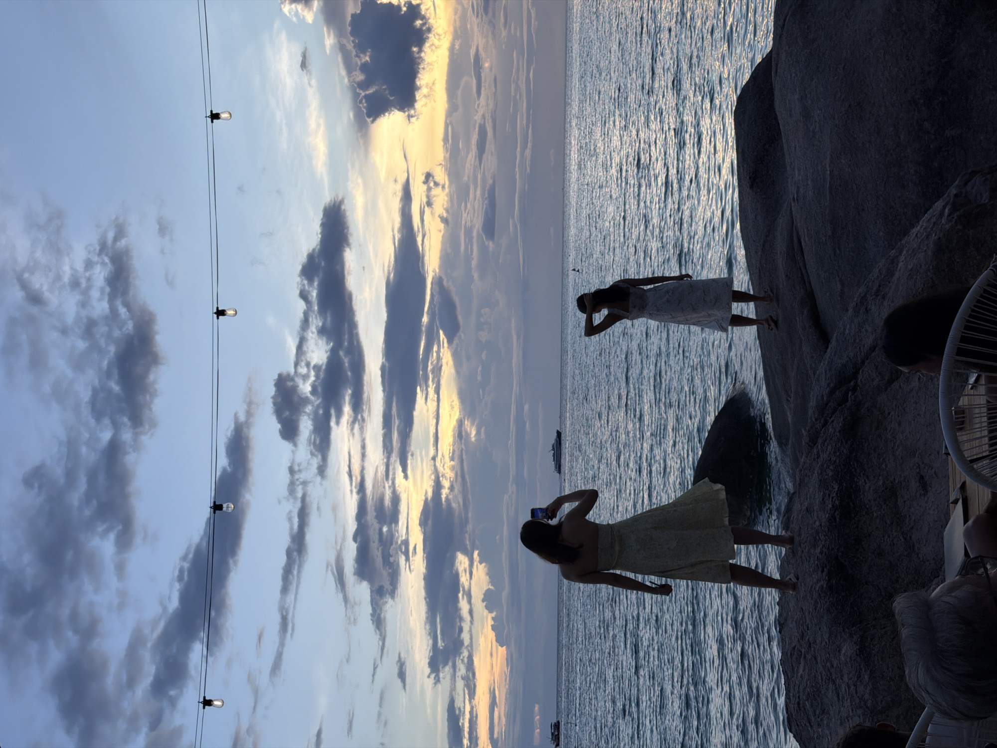Golden hour on Ko Tao's shores, cafés and calm water