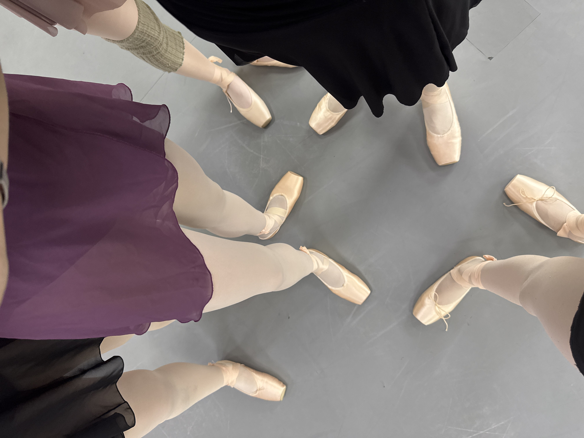 Ballet dancers practice in studio in Tbilisi, Georgia
