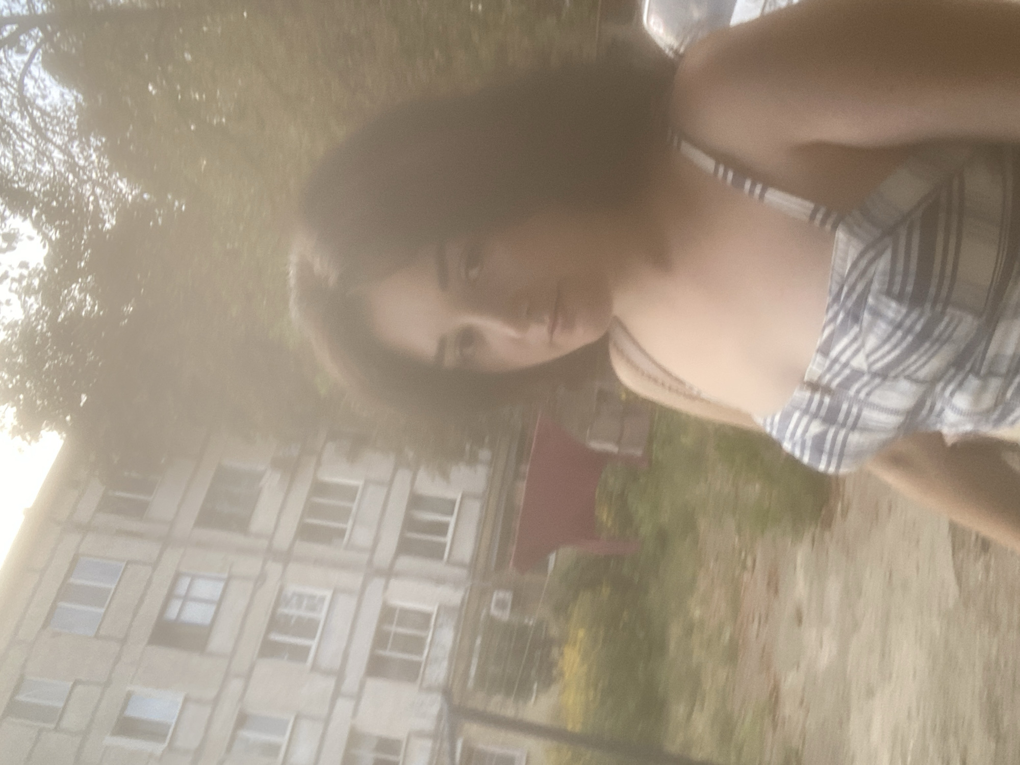 Quiet afternoon on a residential street in Poltava