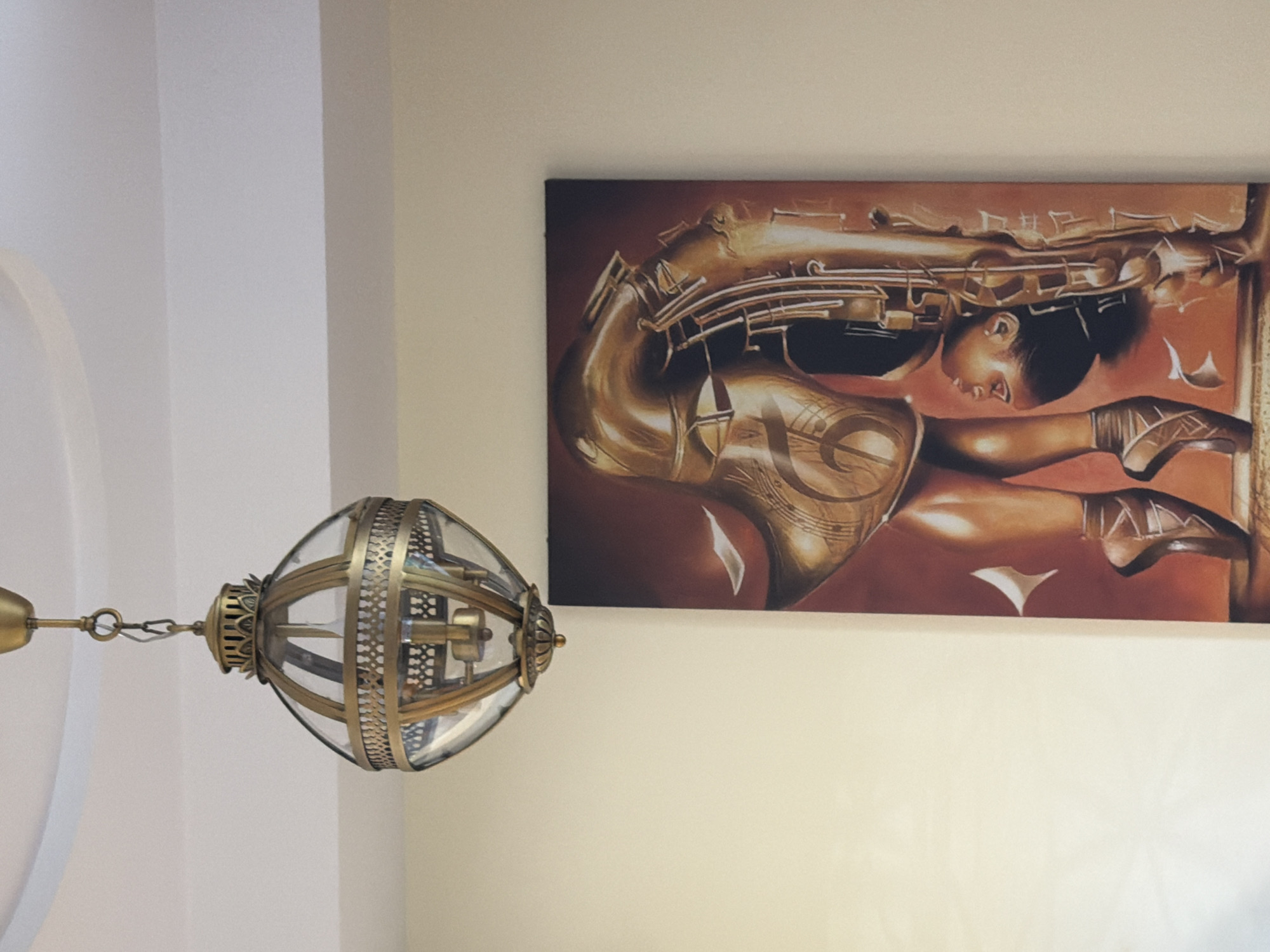 Musical artwork documented in Izhevsk interior space