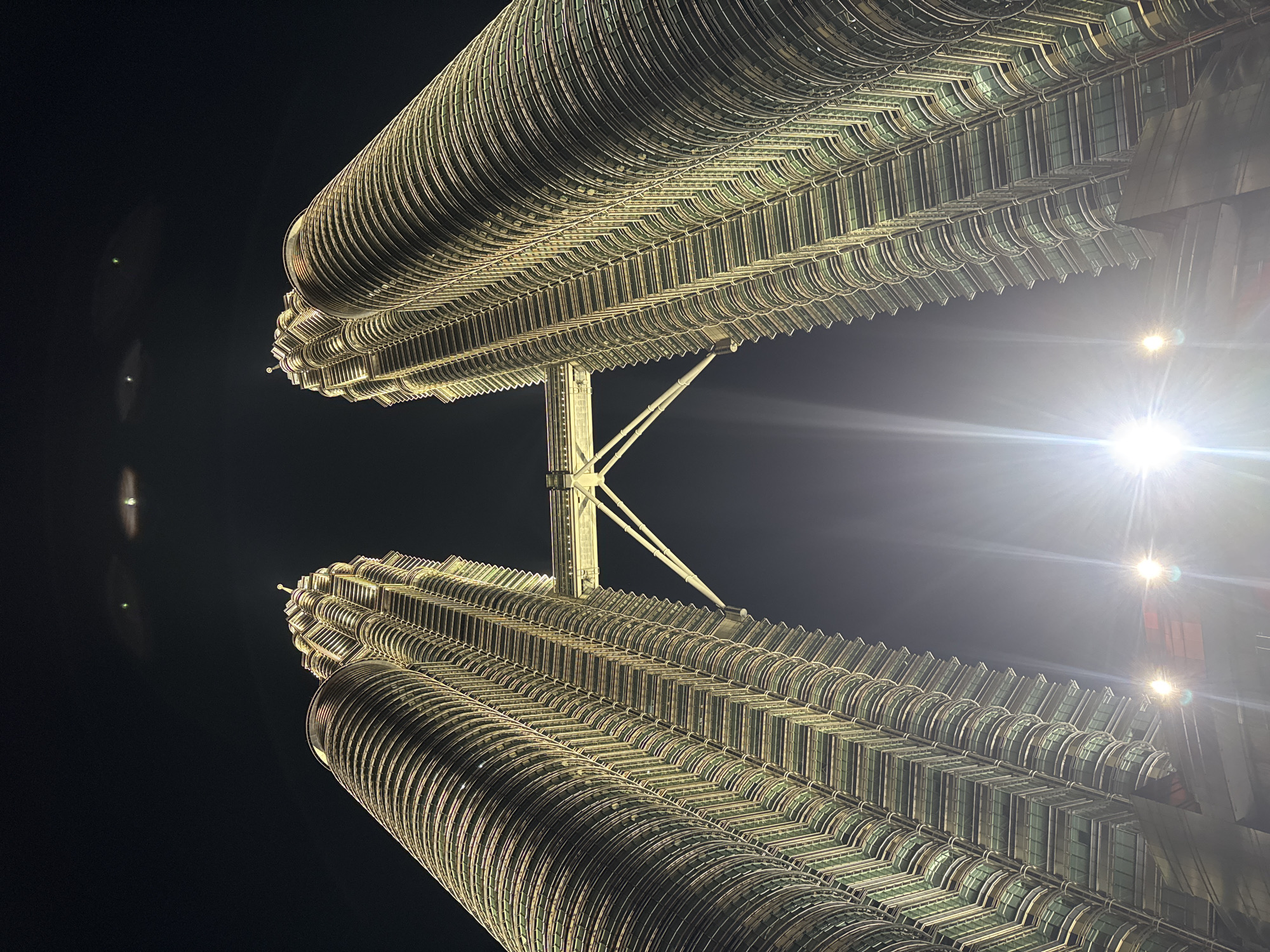 Evening documentation of Petronas Towers and KLCC area