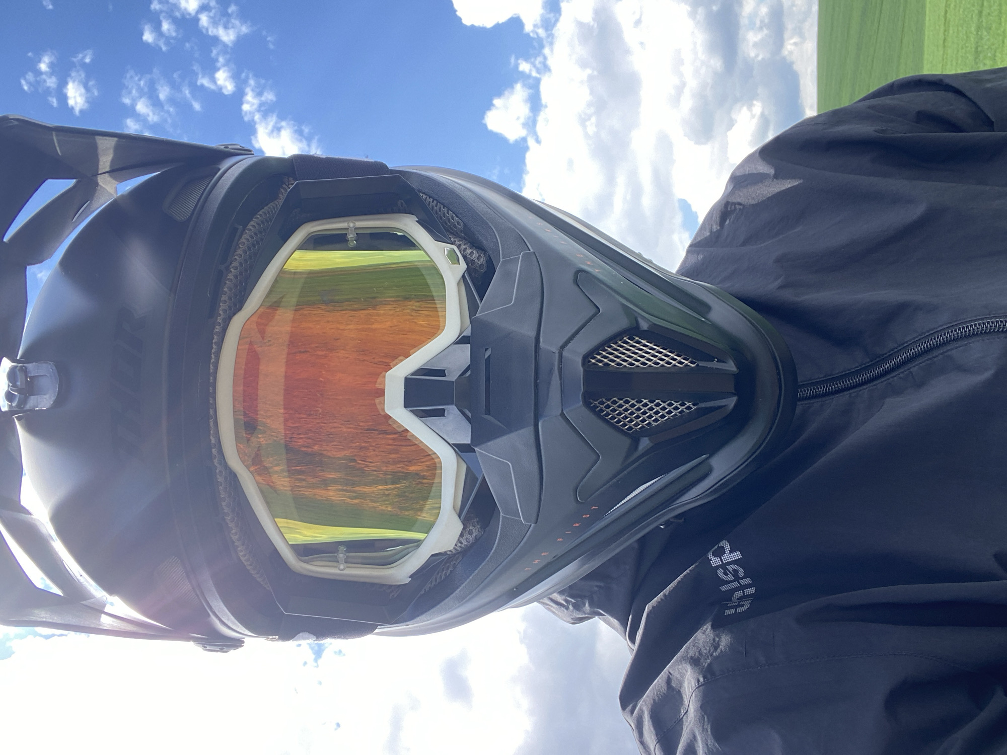 Motocross rider spotted in agricultural field near Beloslav