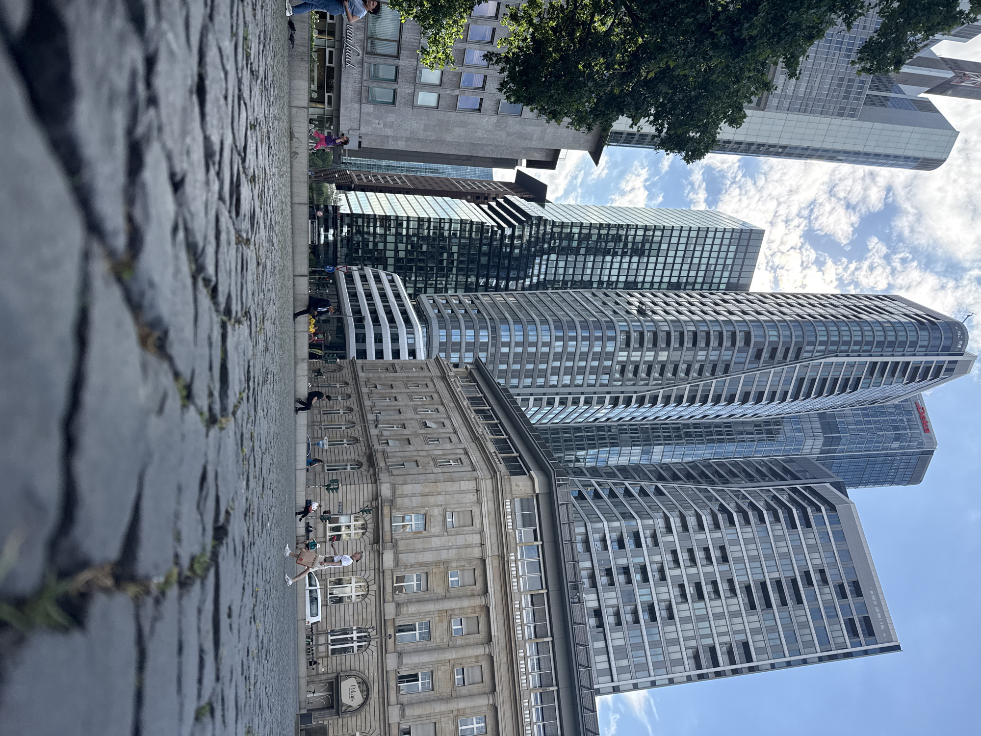 Street-level tour through Frankfurt's financial district