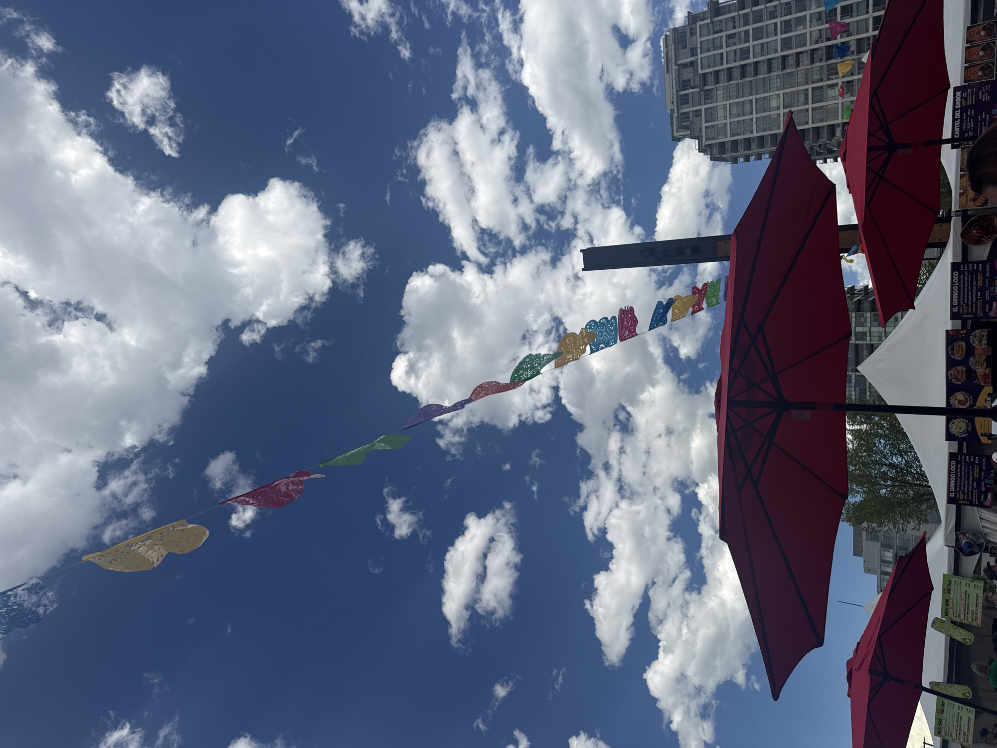 Outdoor market or festival underway in downtown Calgary