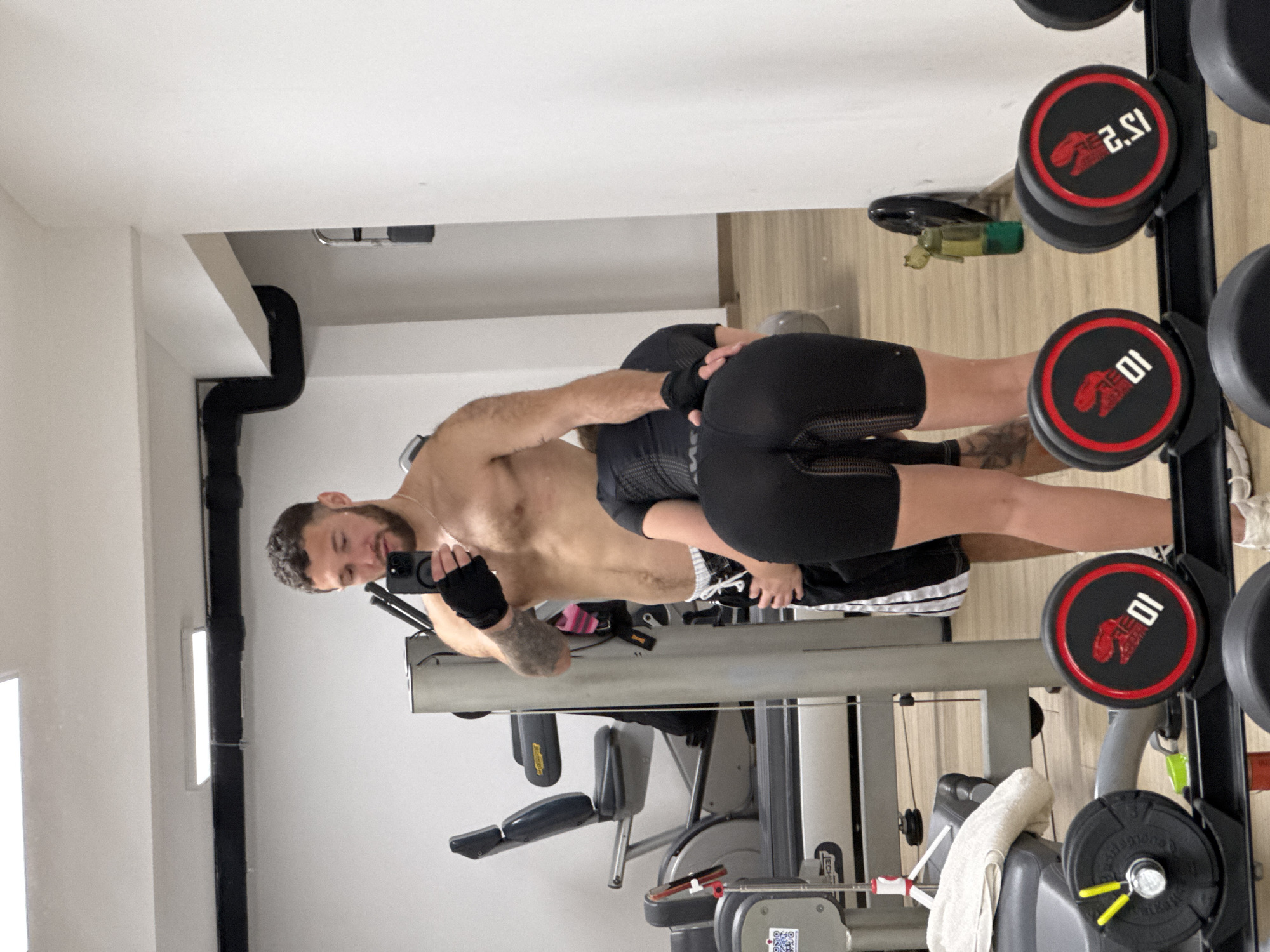 Morning snapshots capture gym selfie, coastal view, playful moment