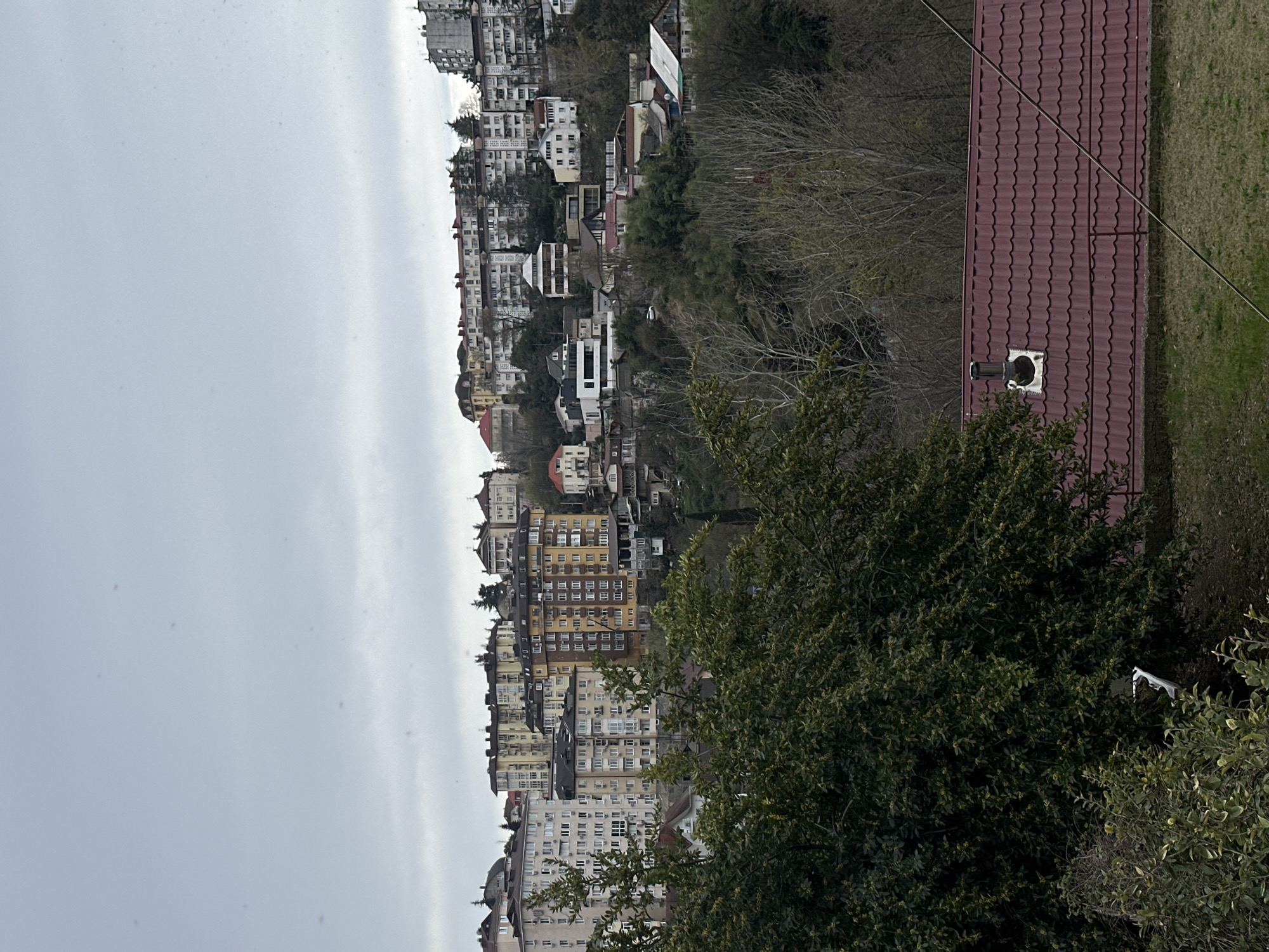 Hillside residential view captured in Sochi, Russia