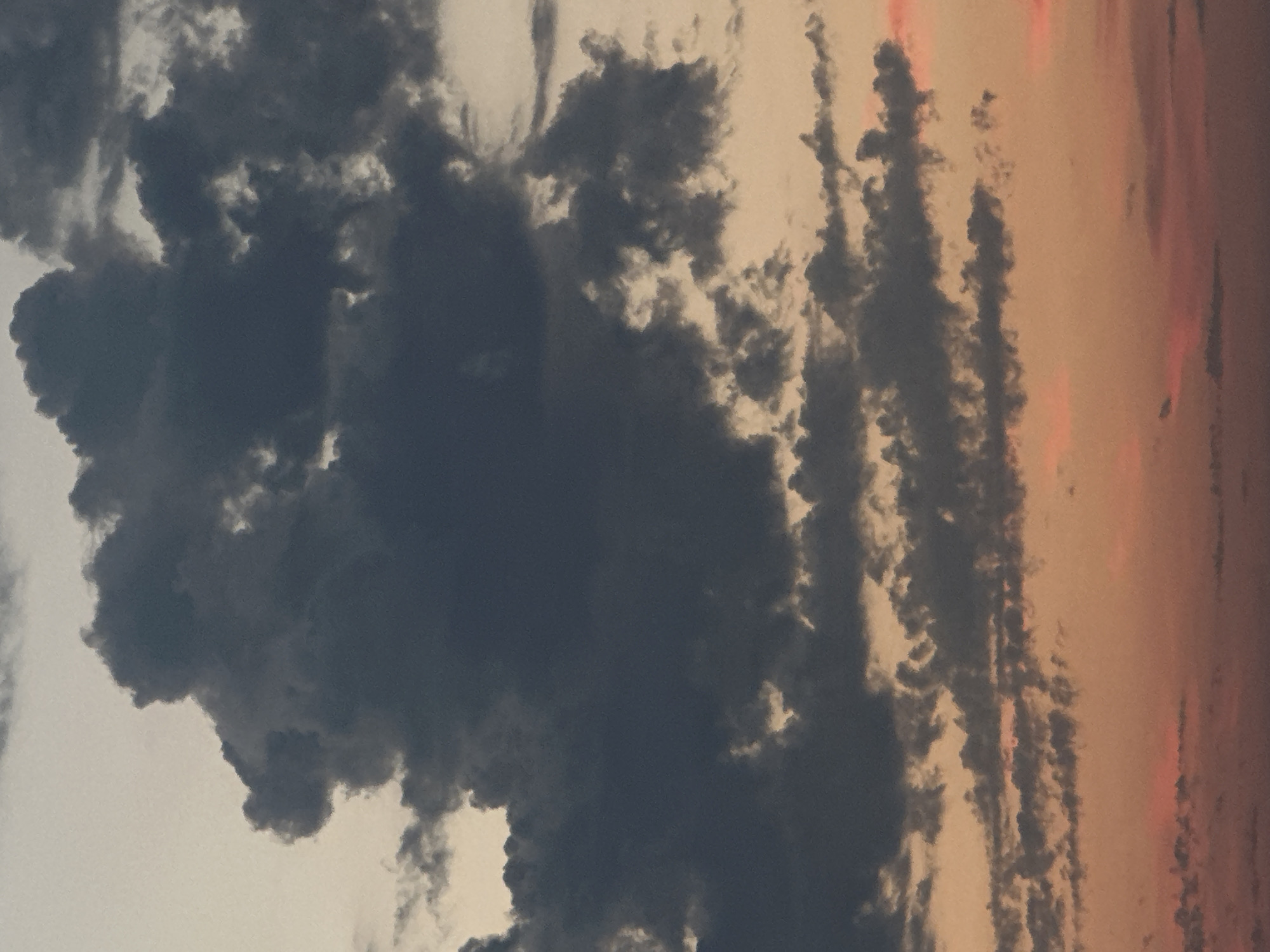 Sunset clouds over Kokshetau, Kazakhstan