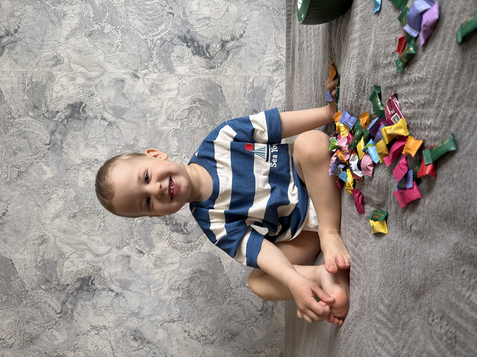 Toddler observed in domestic setting in Rusanovo, Russia