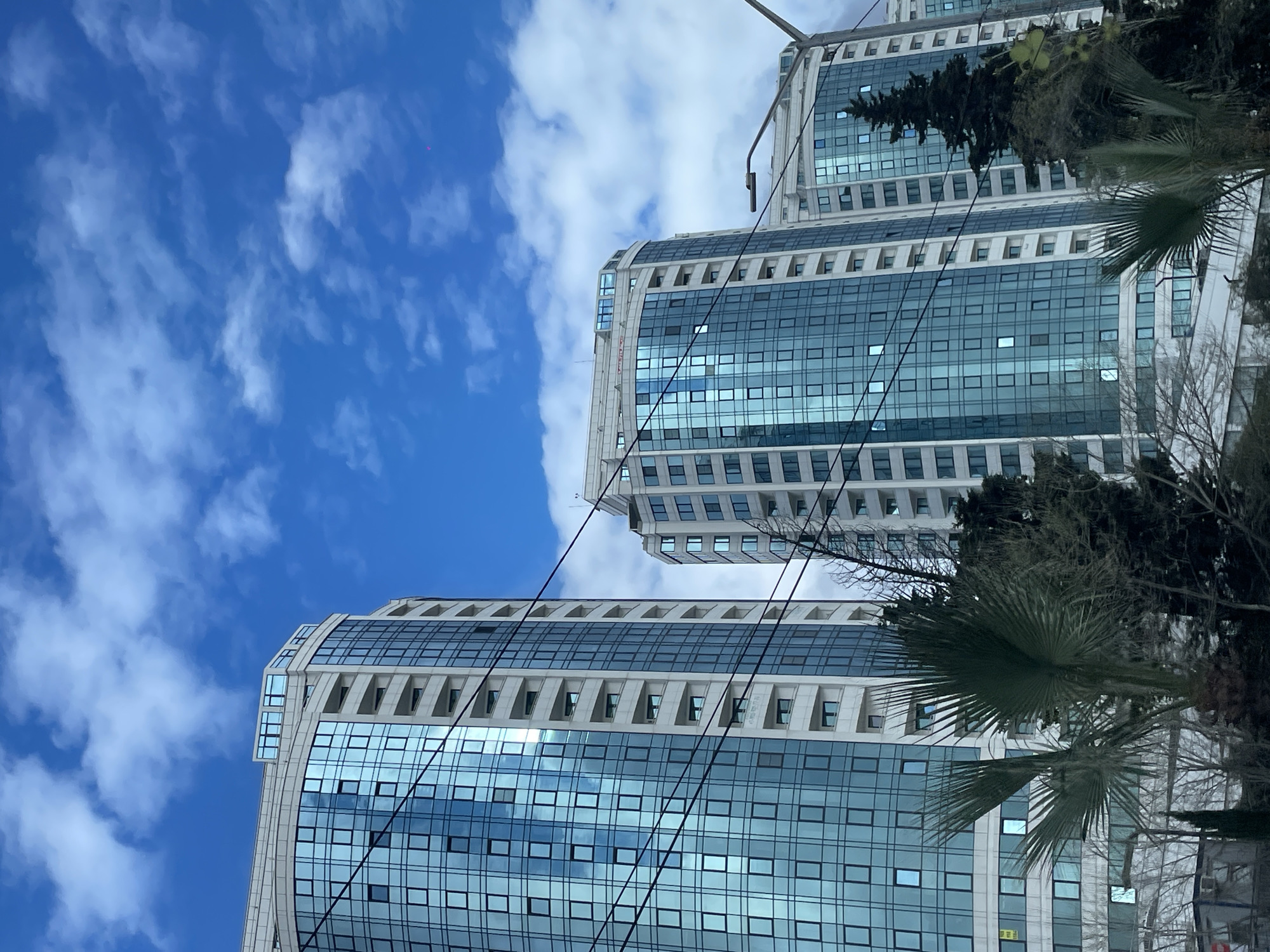 Modern high-rise buildings photographed in Sochi, Russia
