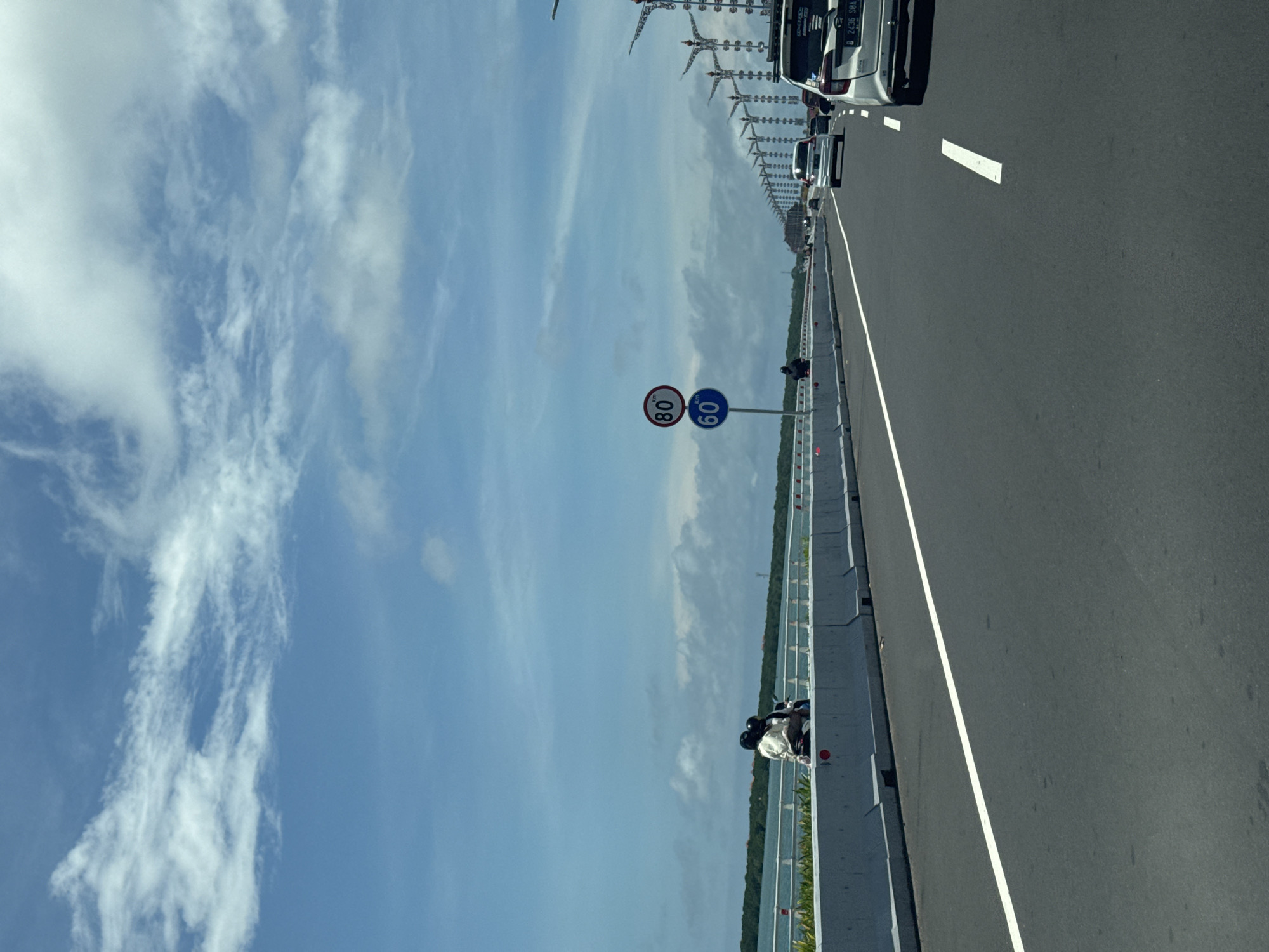 Morning traffic flows on Bali Mandara Toll Road