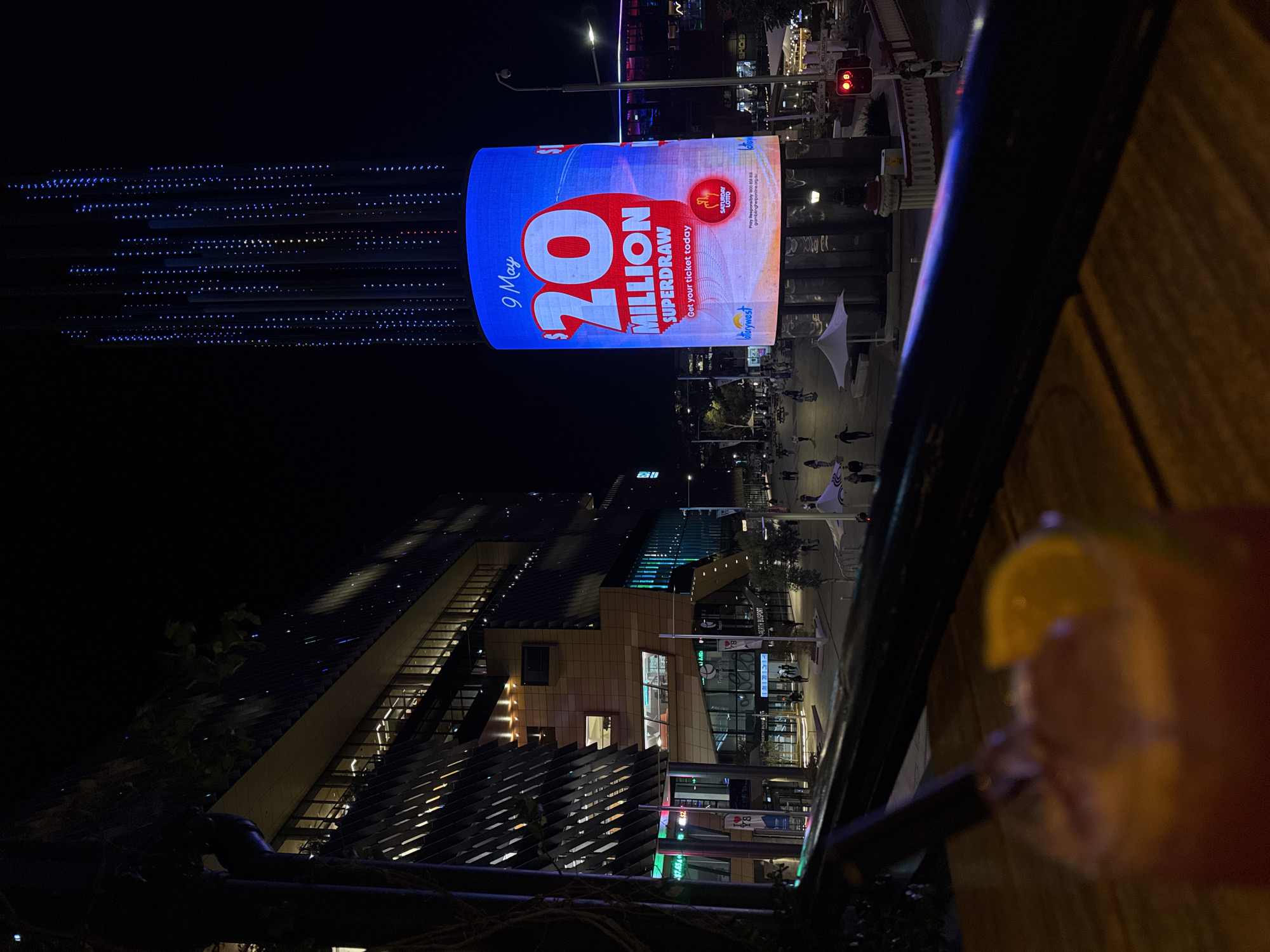 Perth nightlife: LED displays at busport, Guinness pub scene