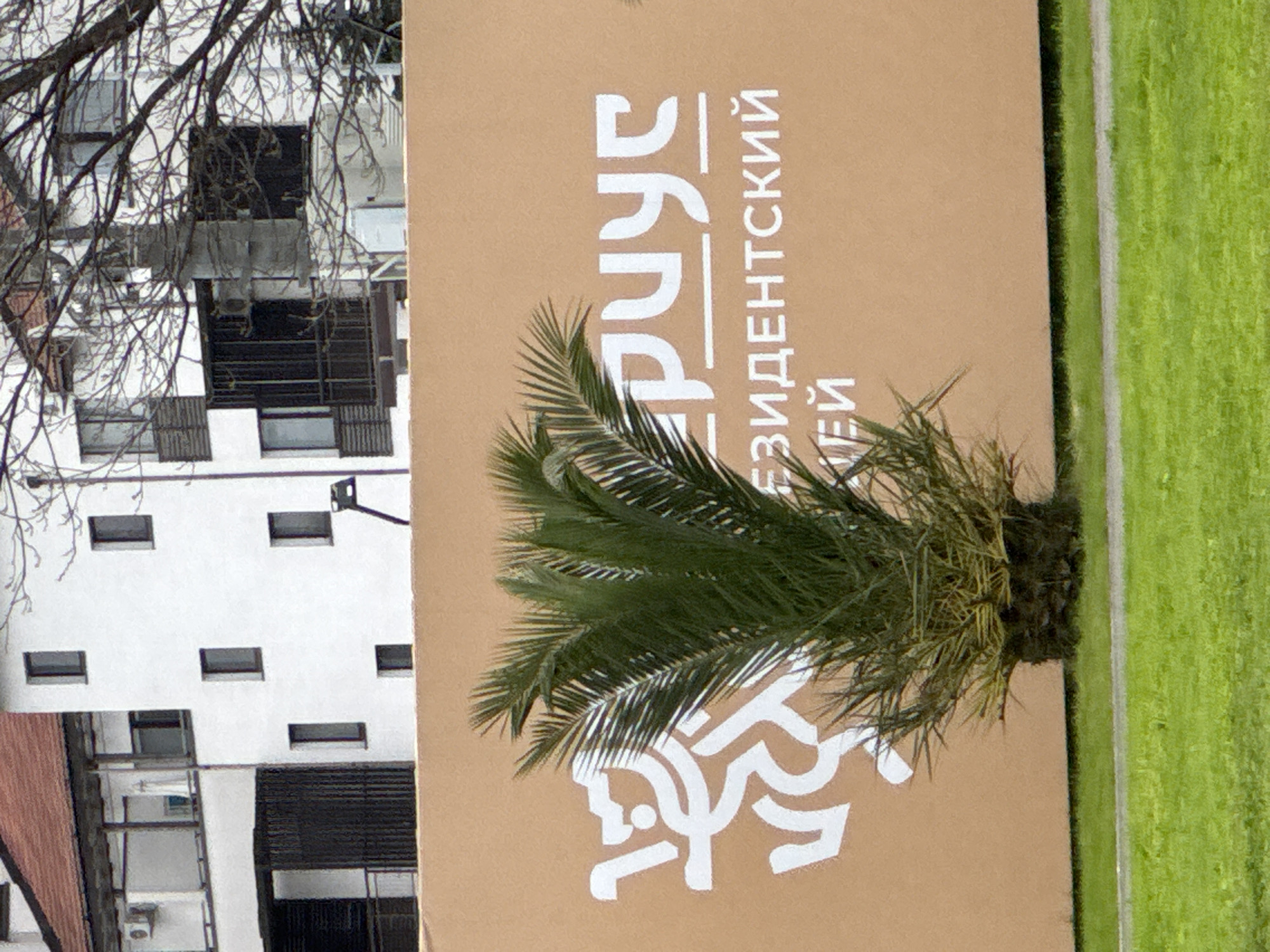 Street scenes documented in Sirius, Russia including signage and roadway