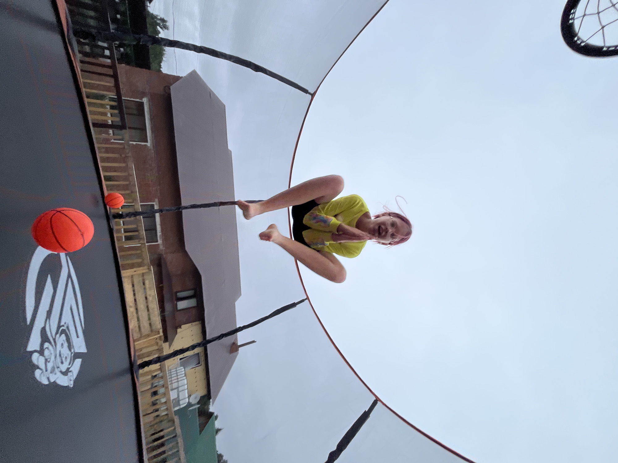 Backyard summer day in Chaikovsky: trampolines, selfies, and a dacha hangout