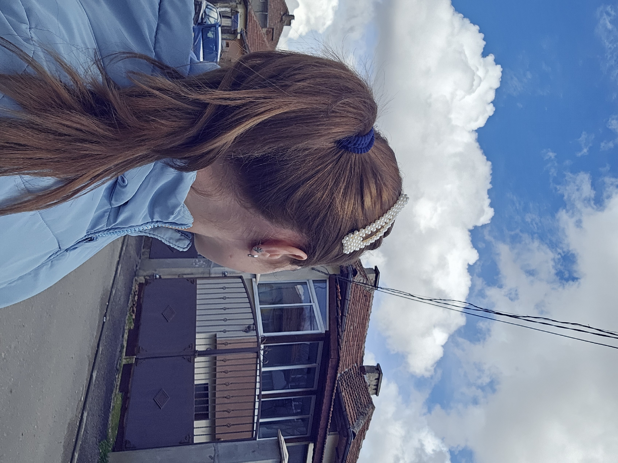 Woman spotted on street in Gabrovo, Bulgaria